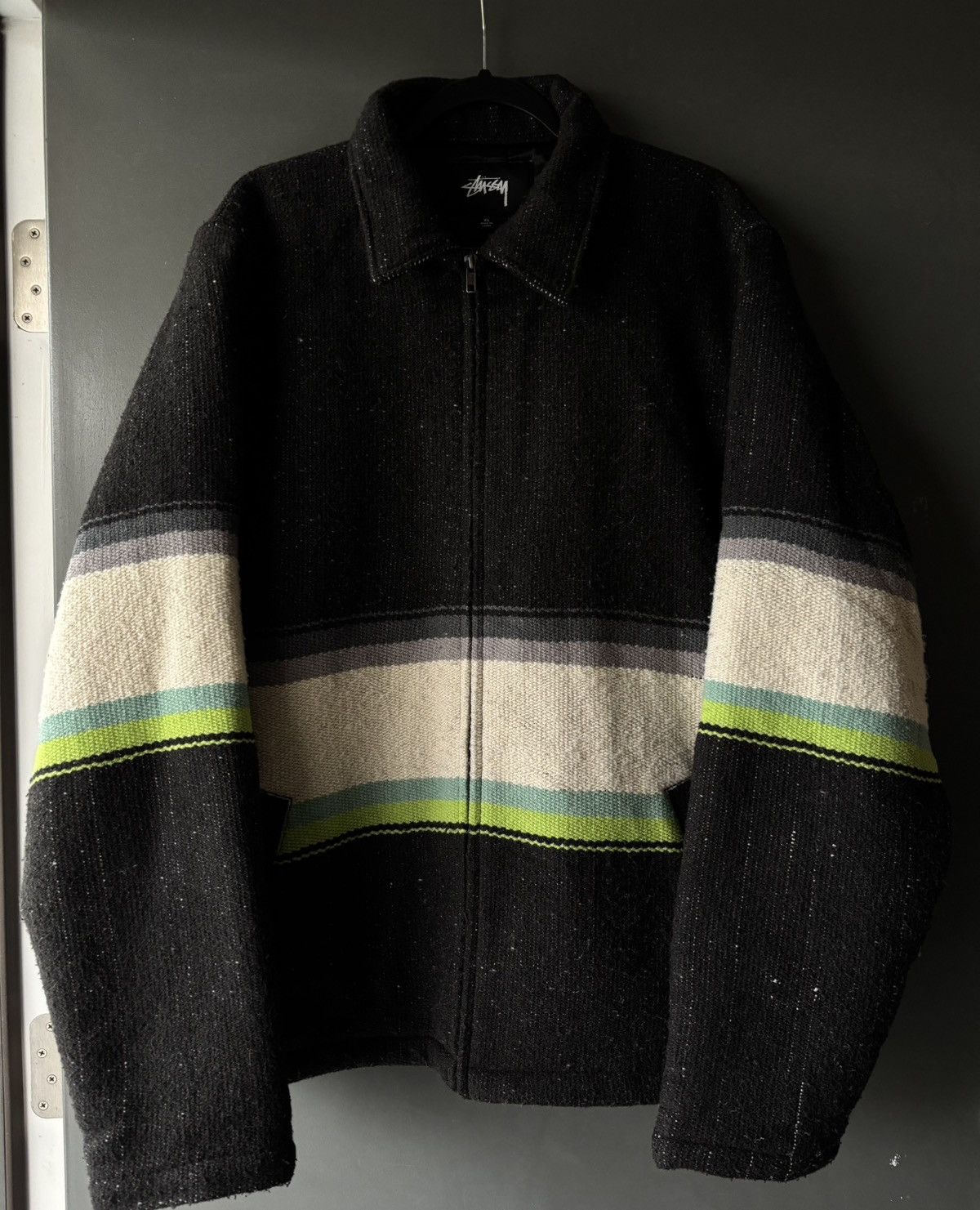 Nike × Stussy Stussy x Nike Striped Wool Jacket | Grailed
