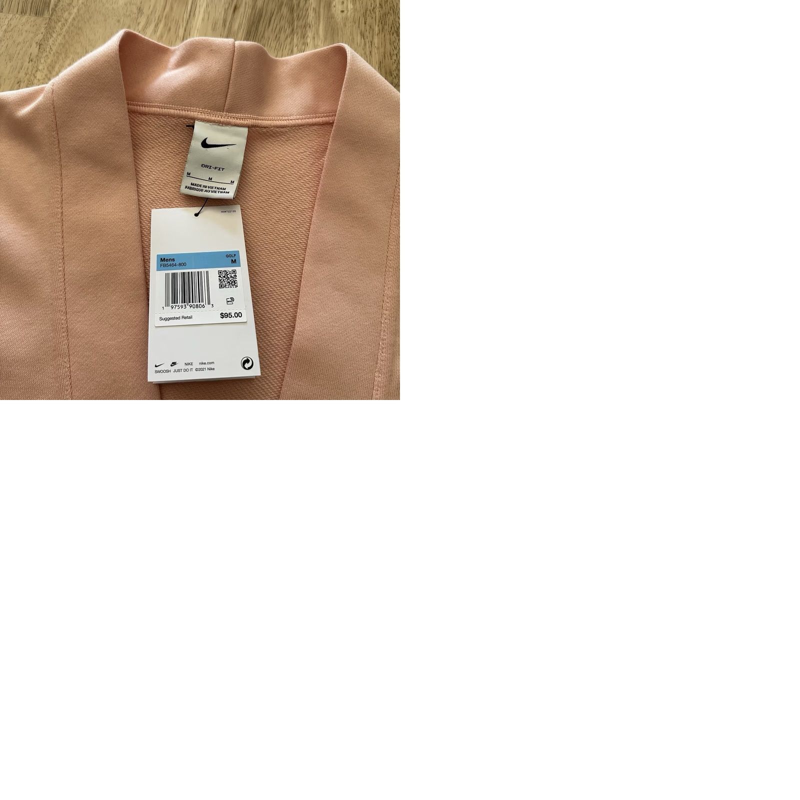 Nike Nike Men's Golf Cardigan Cardigan Mens M Pink Size US M / EU 48-50 / 2 - 9 Thumbnail