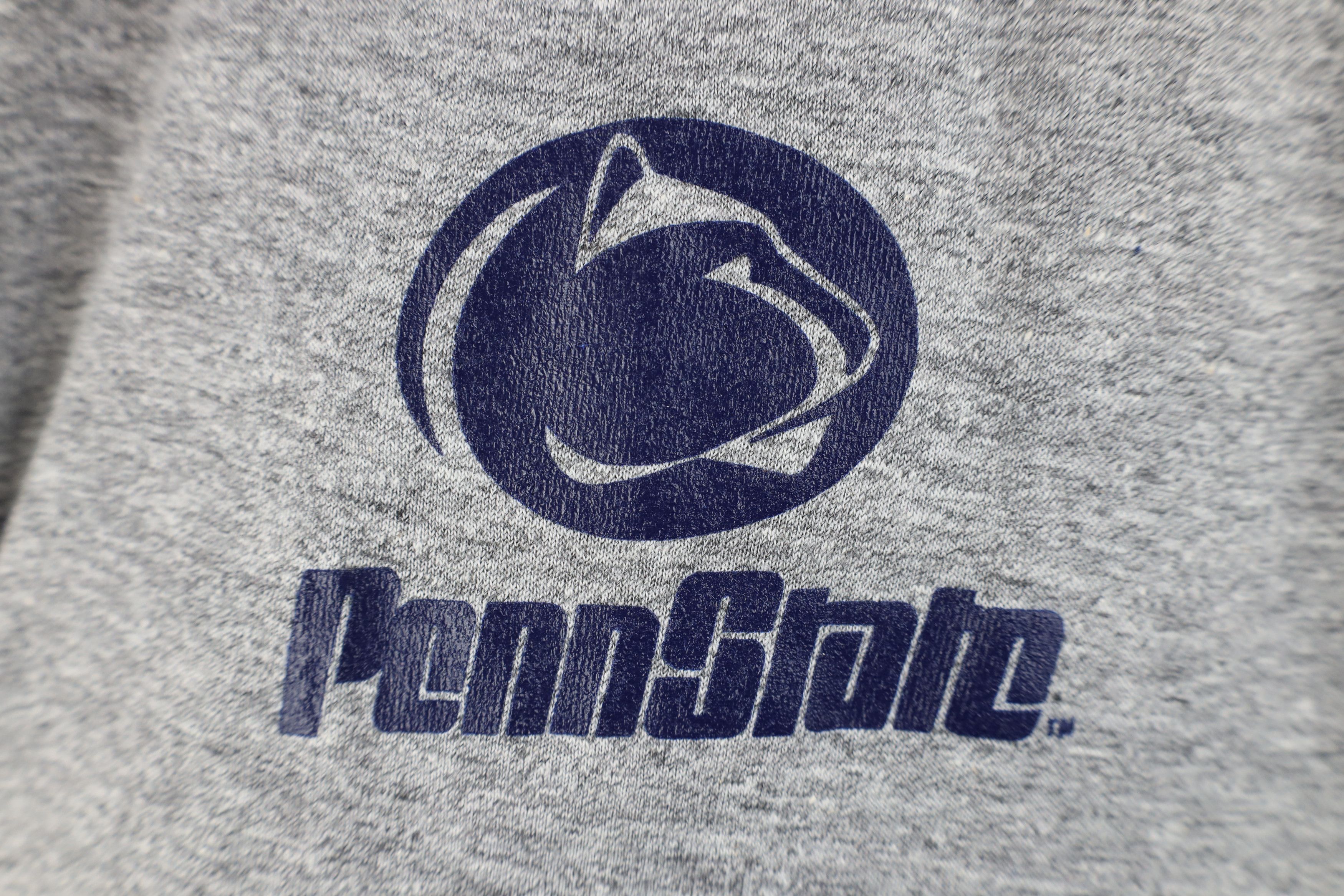 Vintage Vintage 70s Spell Out Penn State University T-Shirt Gray USA Size US L / EU 52-54 / 3 - 4 Thumbnail