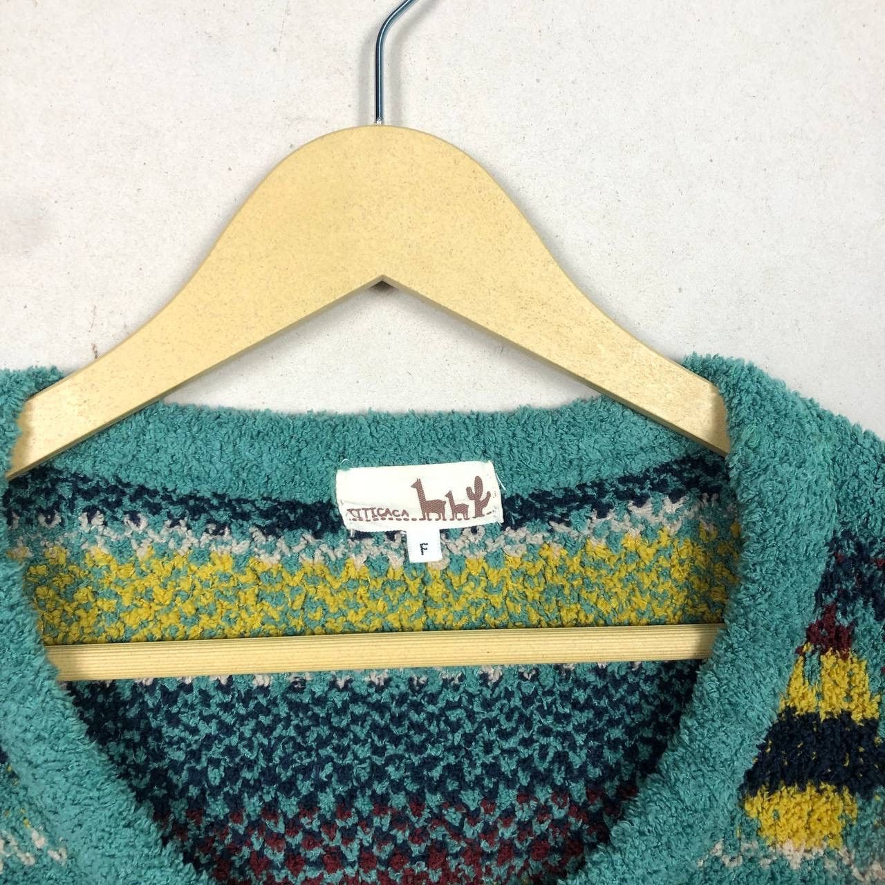 Native × Vintage Vintage Titicaca Navajo Aztec Native Wool Knitwear Size US L / EU 52-54 / 3 - 7 Thumbnail