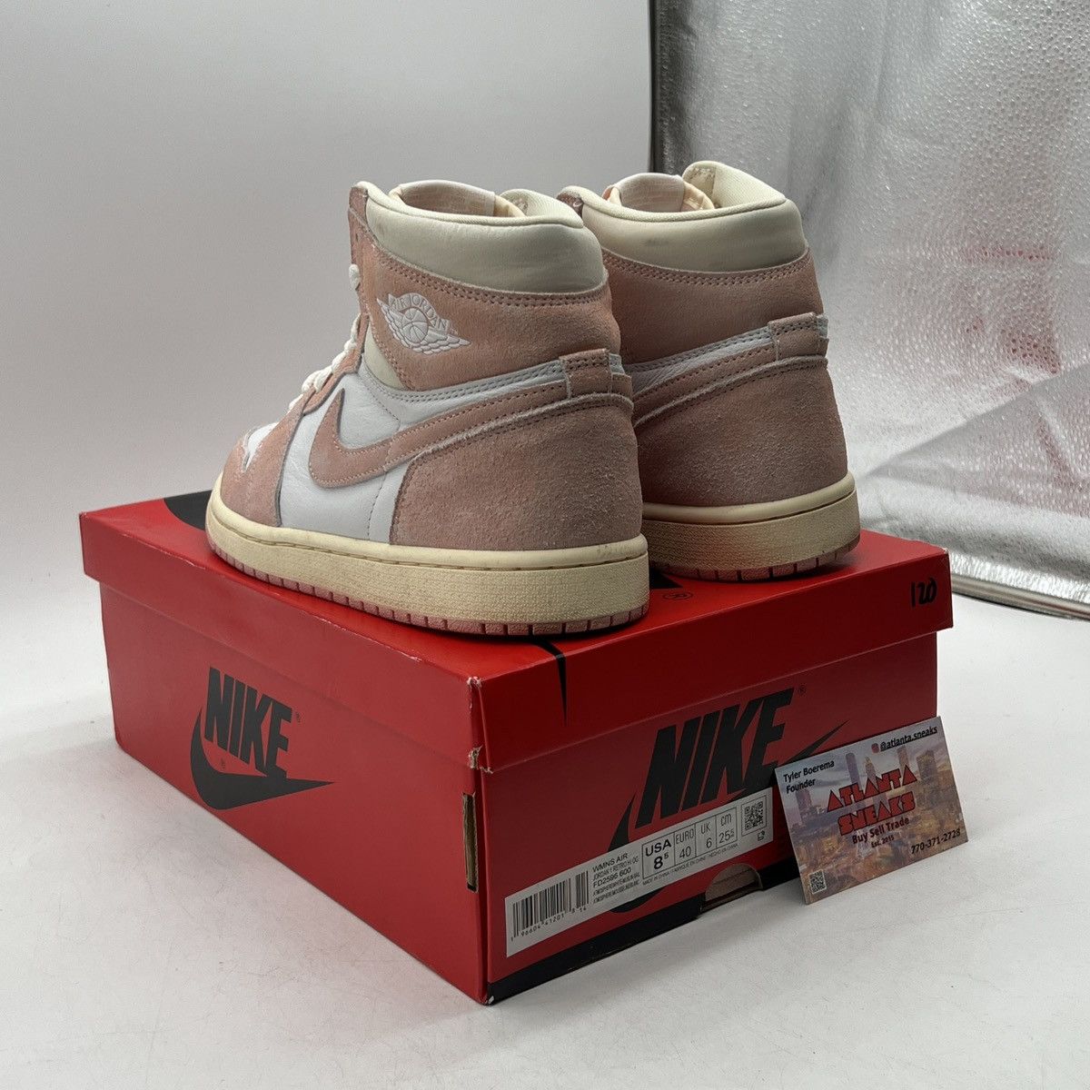 Jordan Brand Wmns air Jordan 1 high washed pink Size US 8.5 / EU 41-42 - 4 Thumbnail