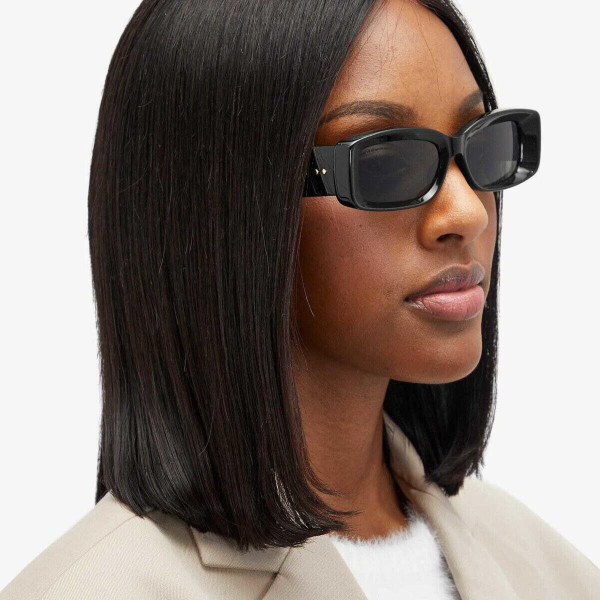 NEW GUCCI GG1528S 001 SQUARE BLACK GREY WOMEN SUNGLASSES