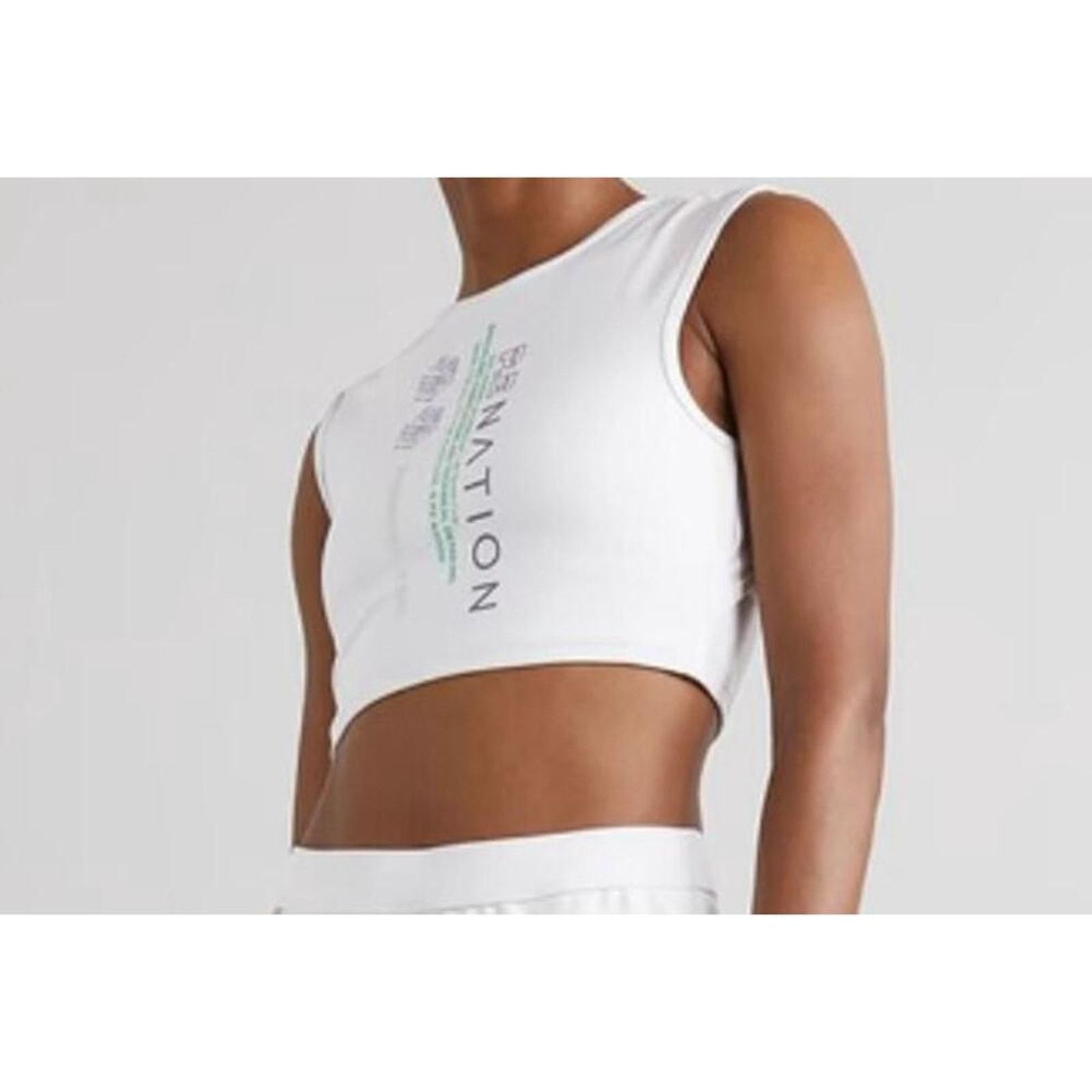 P.E Nation P.E Nation Cropped cutout printed stretch-jersey top XXL Size XXL / US 16-18 / IT 52-54 - 3 Thumbnail