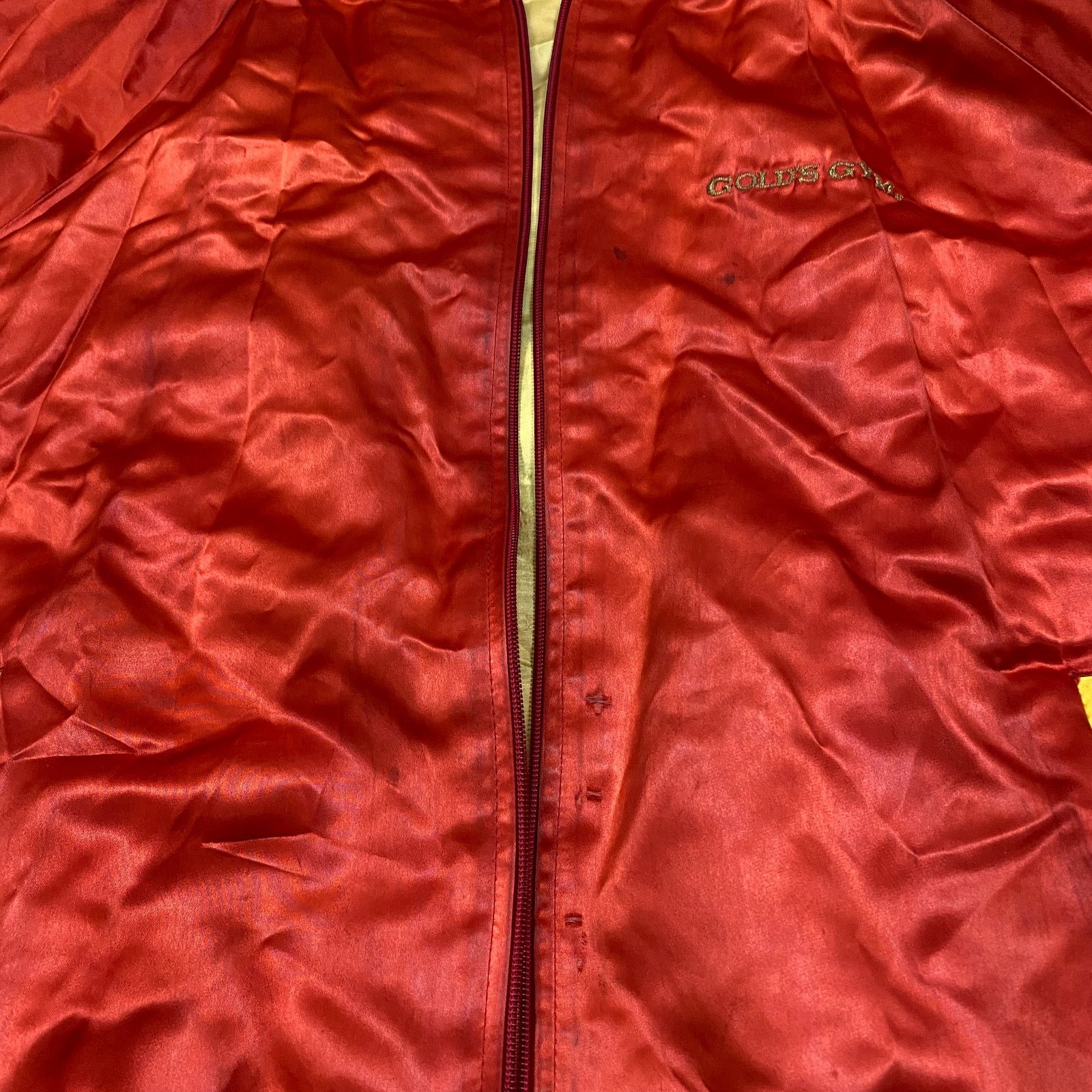 Vintage Rare VTG 70s 80s Golds Gym Satin Bomber 3XL Bodybuilding Size US XXL / EU 58 / 5 - 10 Thumbnail