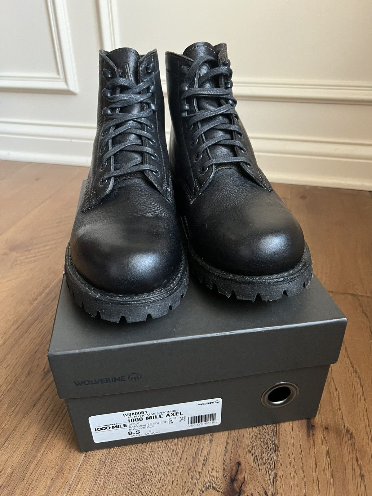 Wolverine Mens 1000 Mile Axel Black Boots (NWT) Wolverine 1000 Mile Classic W5300 Mens Black Casual Dress  main image 2