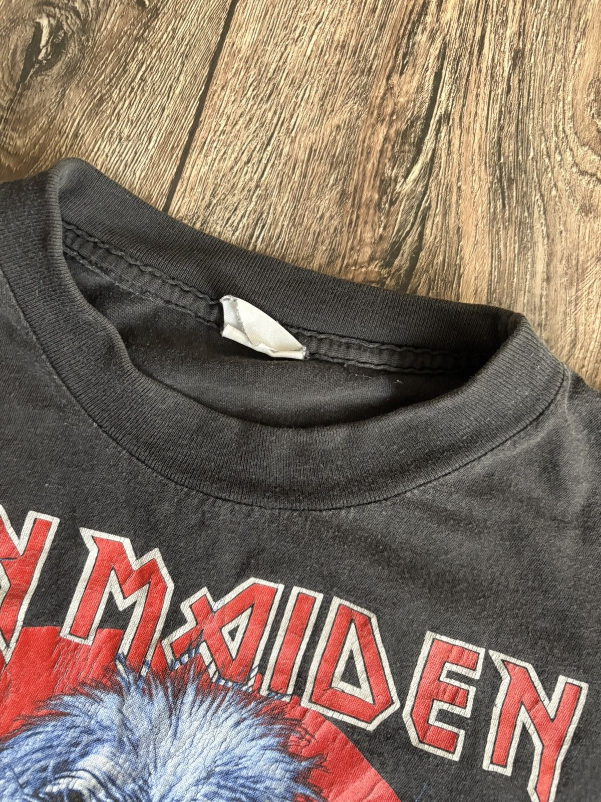 Band Tees × Iron Maiden Iron Maiden Vintage 1993 Real Danger Live Tour Tee Shirt Size US L / EU 52-54 / 3 - 6 Thumbnail