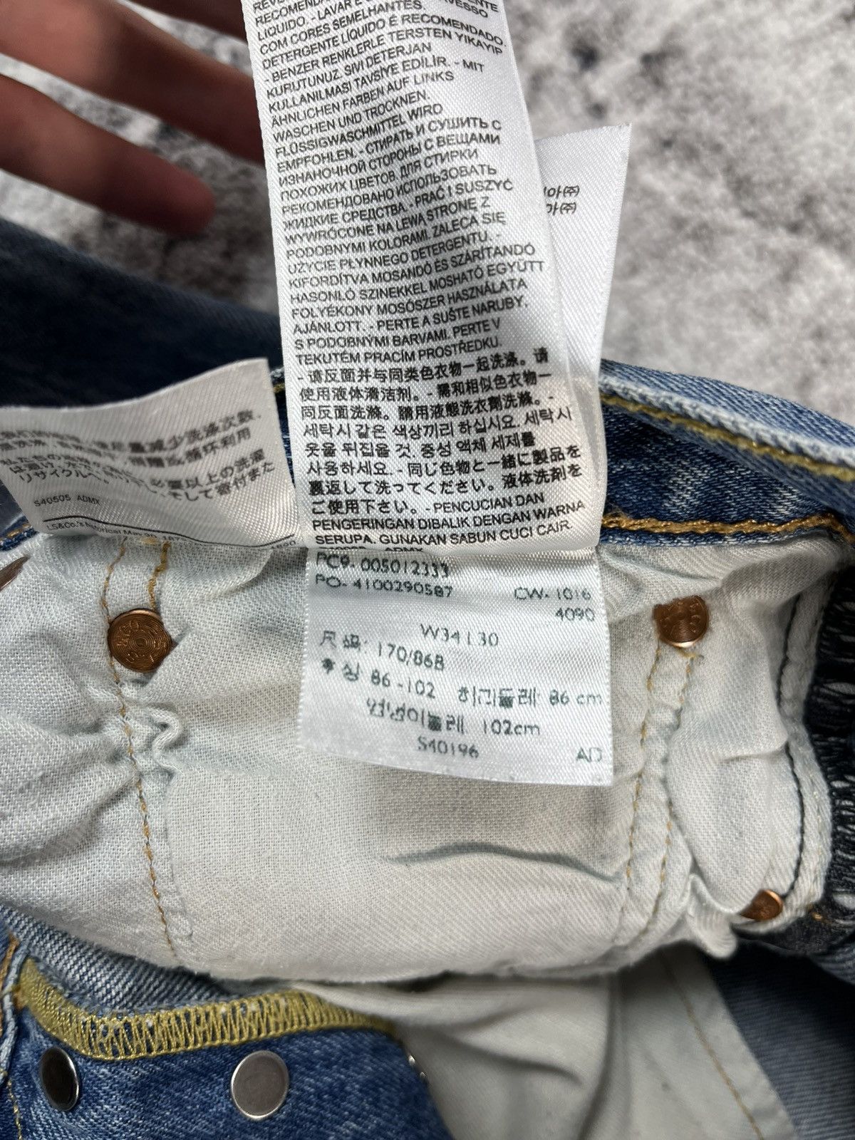 Levi's Levis 501 Vintage Blue Denim Jeans W34 L30 Made Mexico Size US 34 / EU 50 - 9 Thumbnail