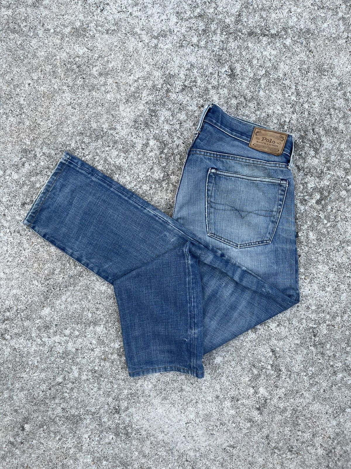 Polo Ralph Lauren 🔥 Polo Ralph Lauren Distressed Denim Vintage W35🔥 Size US 35 - 23 Thumbnail