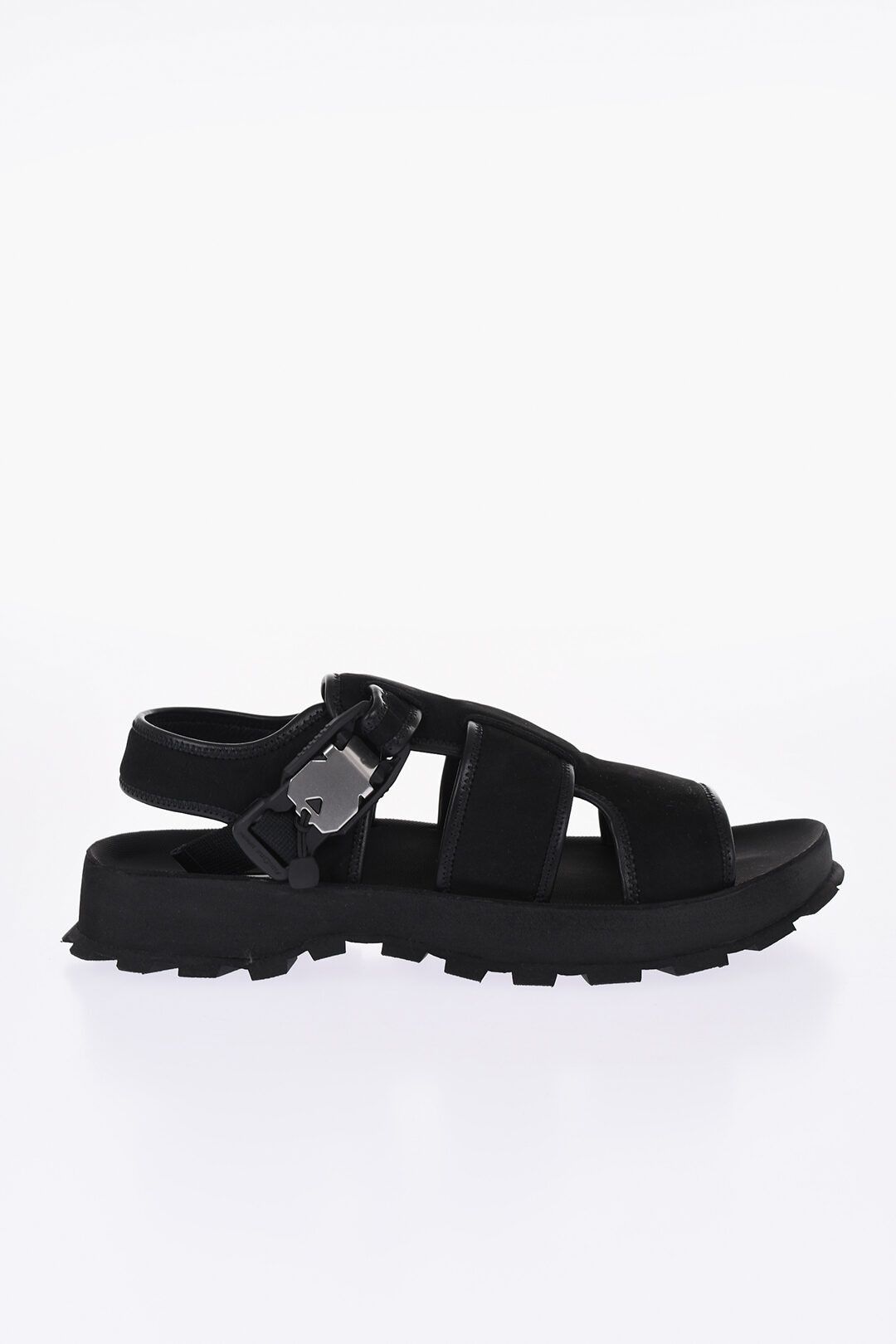 Jil Sander og1mm0625 Carrion Sole Uberto Nabuk Sandals in Black Size US 10 / EU 43 - 1 Thumbnail