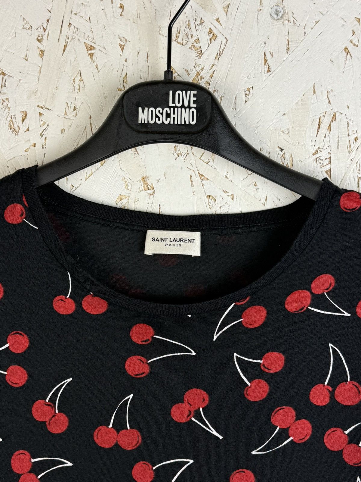 Saint Laurent Paris Saint Laurent SS14 Cherry Allover Print T