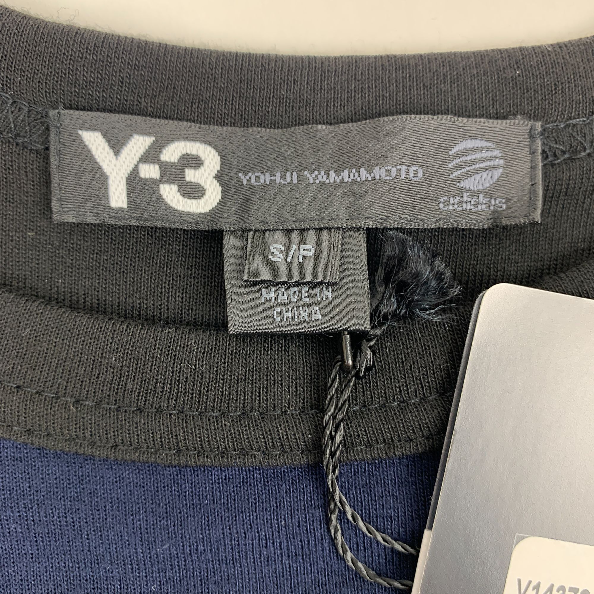 Adidas × Y-3 Y-3 Yohji Yamamoto Mens Navy & Black Crewneck Shirt Shoulder Size US S / EU 44-46 / 1 - 3 Thumbnail
