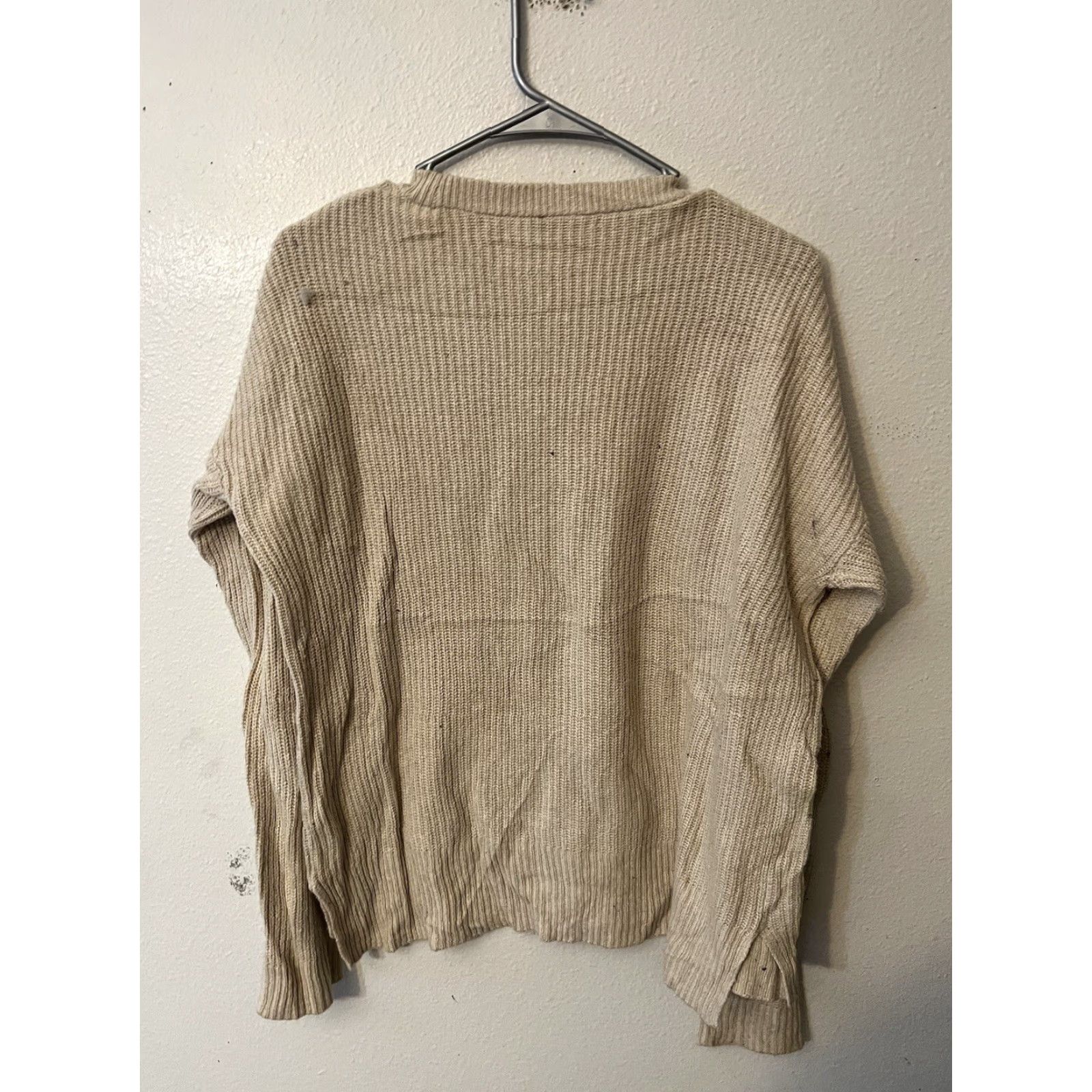 Madewell Madewell Thompson Pocket Pullover Sweater Cream Knit Small Womens Size S / US 4 / IT 40 - 2 Thumbnail