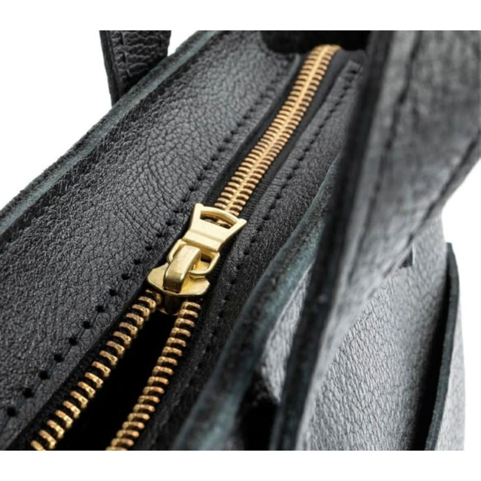 Portland Leather NEW Portland Leather Crossbody Tote Bag Pebble Black Zip MED Size ONE SIZE - 4 Thumbnail