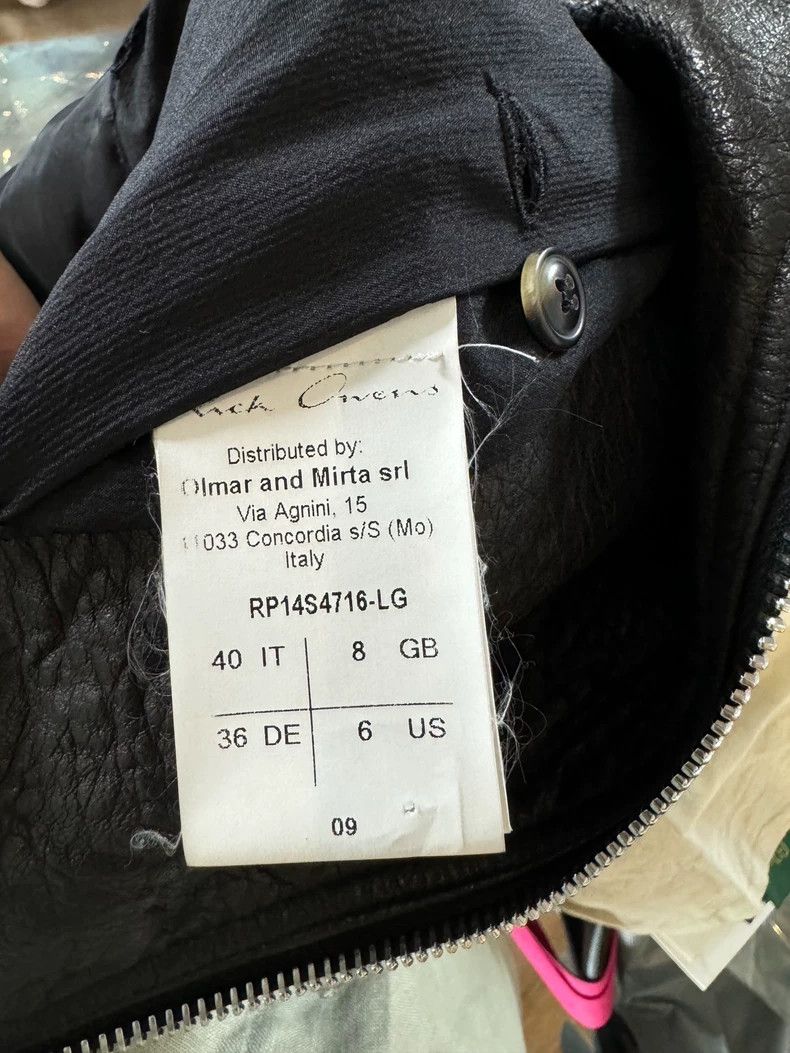 Rick Owens rick owens size 6 Leather jacket Size US M / EU 48-50 / 2 - 7 Thumbnail