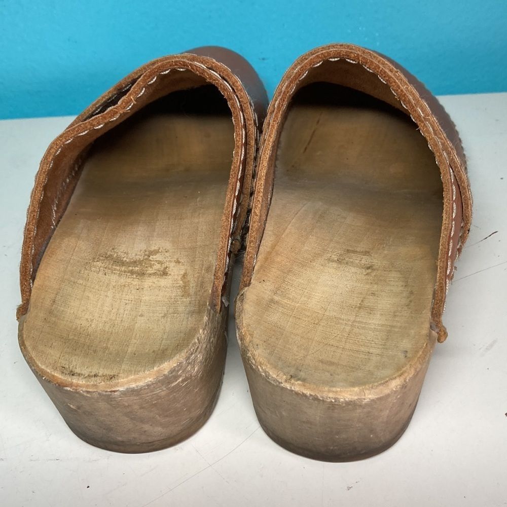 Aero Leathers Gevavi Wood & Leather Clogs Size 39- 8.5 US Size US 8.5 / IT 38.5 - 12 Thumbnail