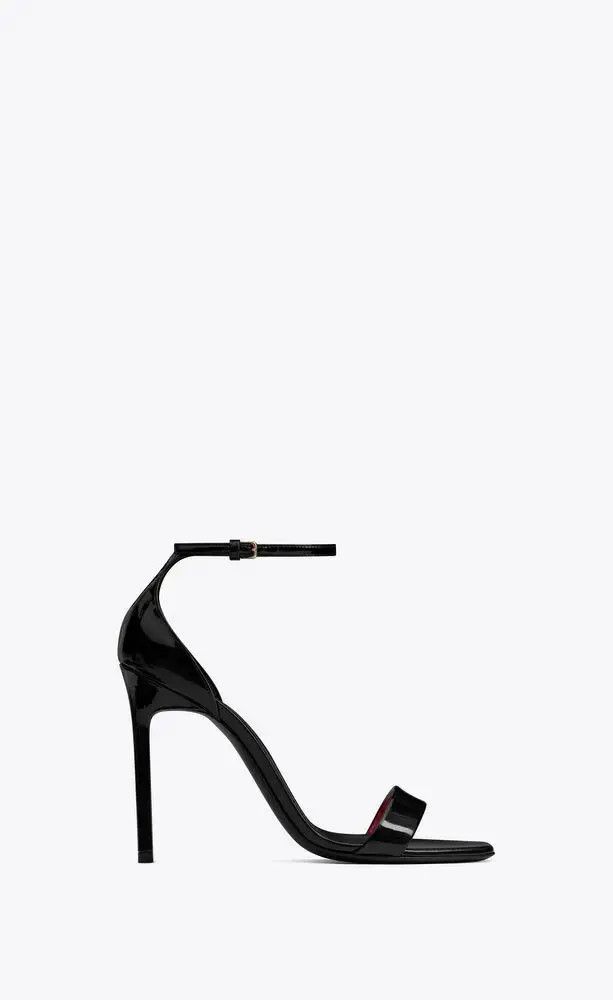 Saint Laurent Paris oc11z1125 Amber Sandals in Patent Leather in Black Size US 6.5 / IT 36.5 - 1 Thumbnail
