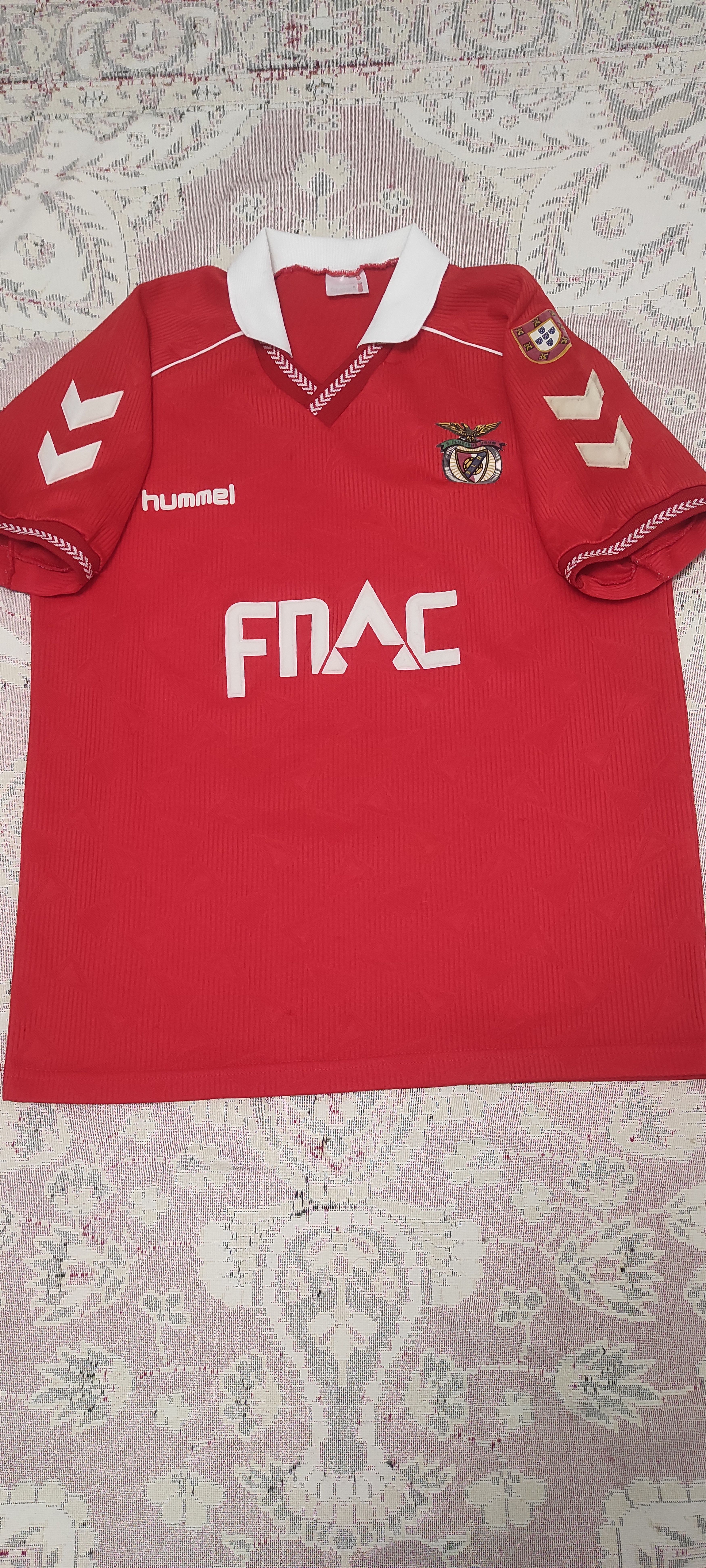 Hummel Benfica Home football shirt 1990 - 1991 Jersey Rare Size US L / EU 52-54 / 3 - 1 Thumbnail