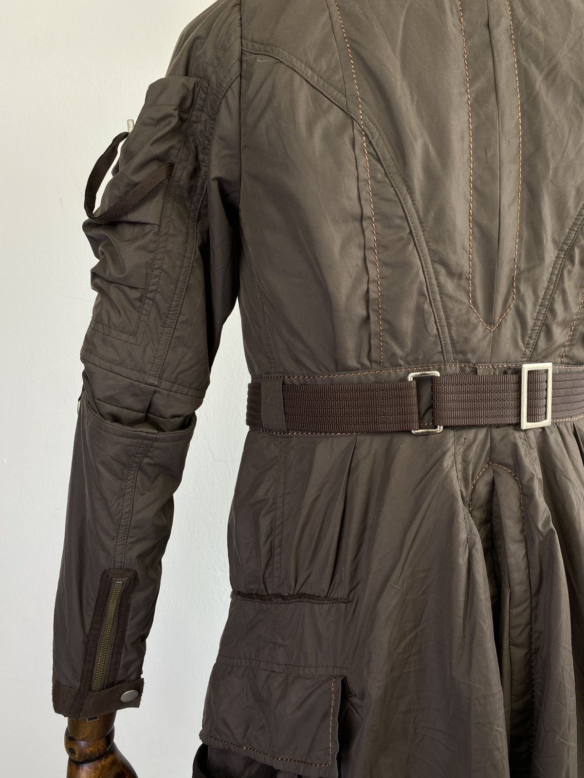 Marithe + Francois Girbaud 2000’s MFG Parachute Bondage Cargo Jacket Size L / US 10 / IT 46 - 13 Thumbnail