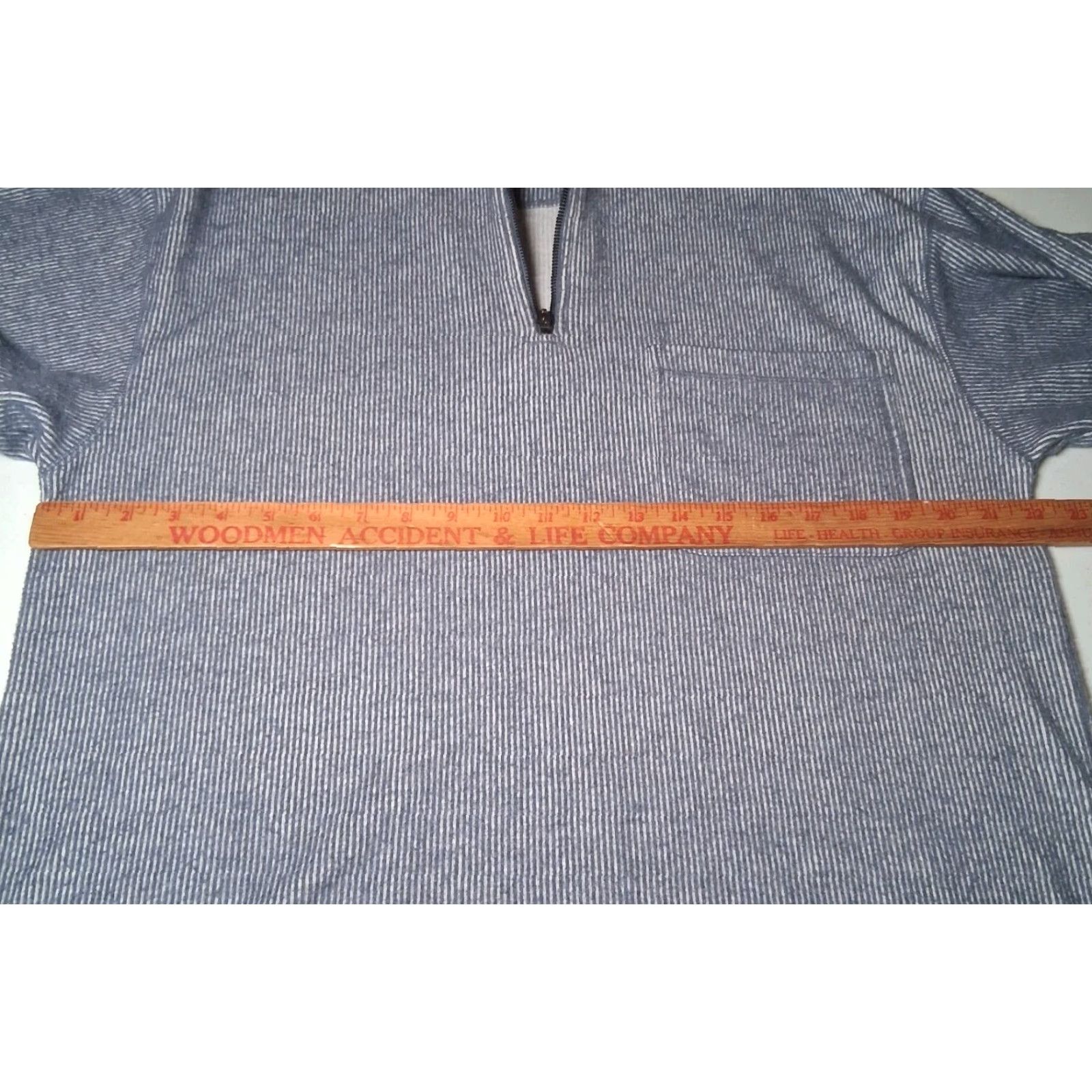 Vintage Vintage Fieldmaster Shirt Men Medium Pullover 1/4 Zip Blue Striped 1990s Regular Size US M / EU 48-50 / 2 - 5 Thumbnail