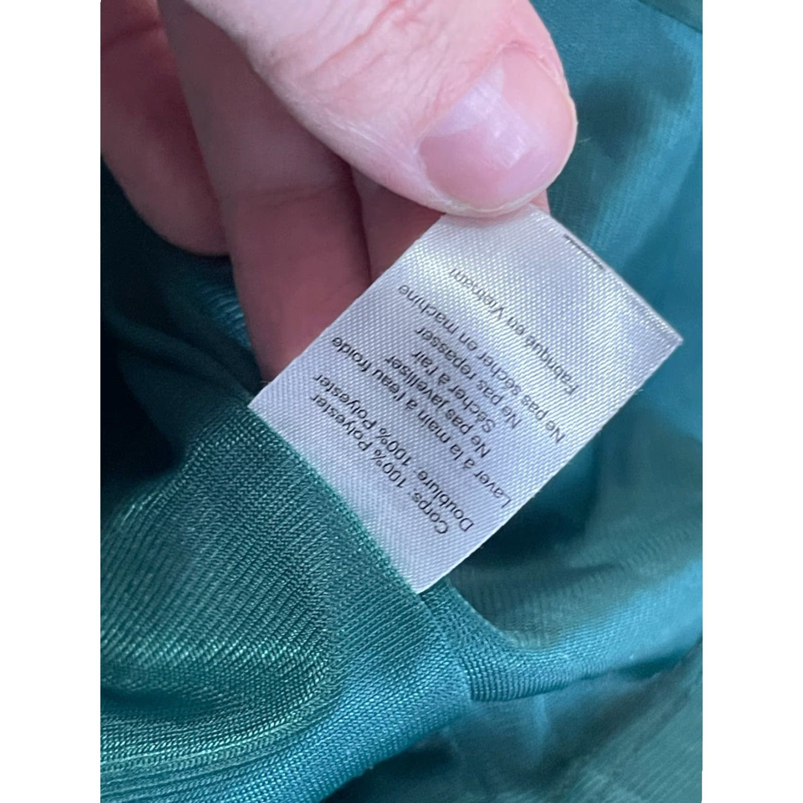 Vintage All in Favor Dress Womens Size Small Green V-neck Short Sleeve Ribbed Maxi Size 28" / US 6 / IT 42 - 7 Thumbnail