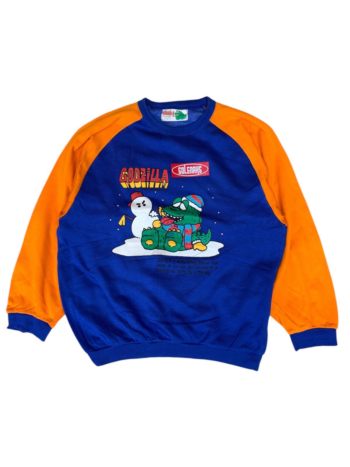Japanese Brand × Vintage Vtg godzilla toho cartoon sweatshirt Size US M / EU 48-50 / 2 - 2 Thumbnail