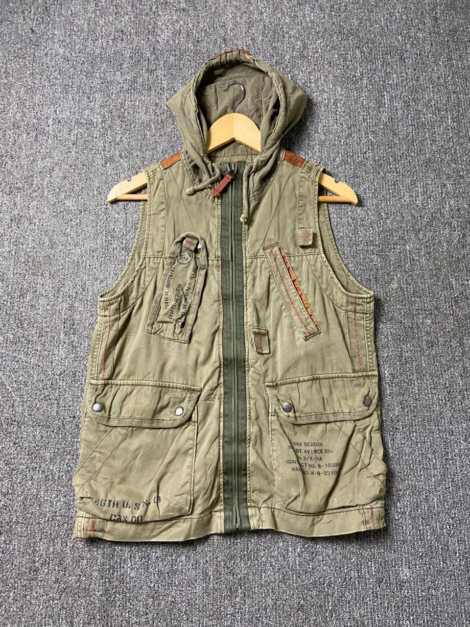 Avirex Avirex Combat Air Force Sleeveless Vest Jacket (191) Size US M / EU 48-50 / 2 - 1 Thumbnail