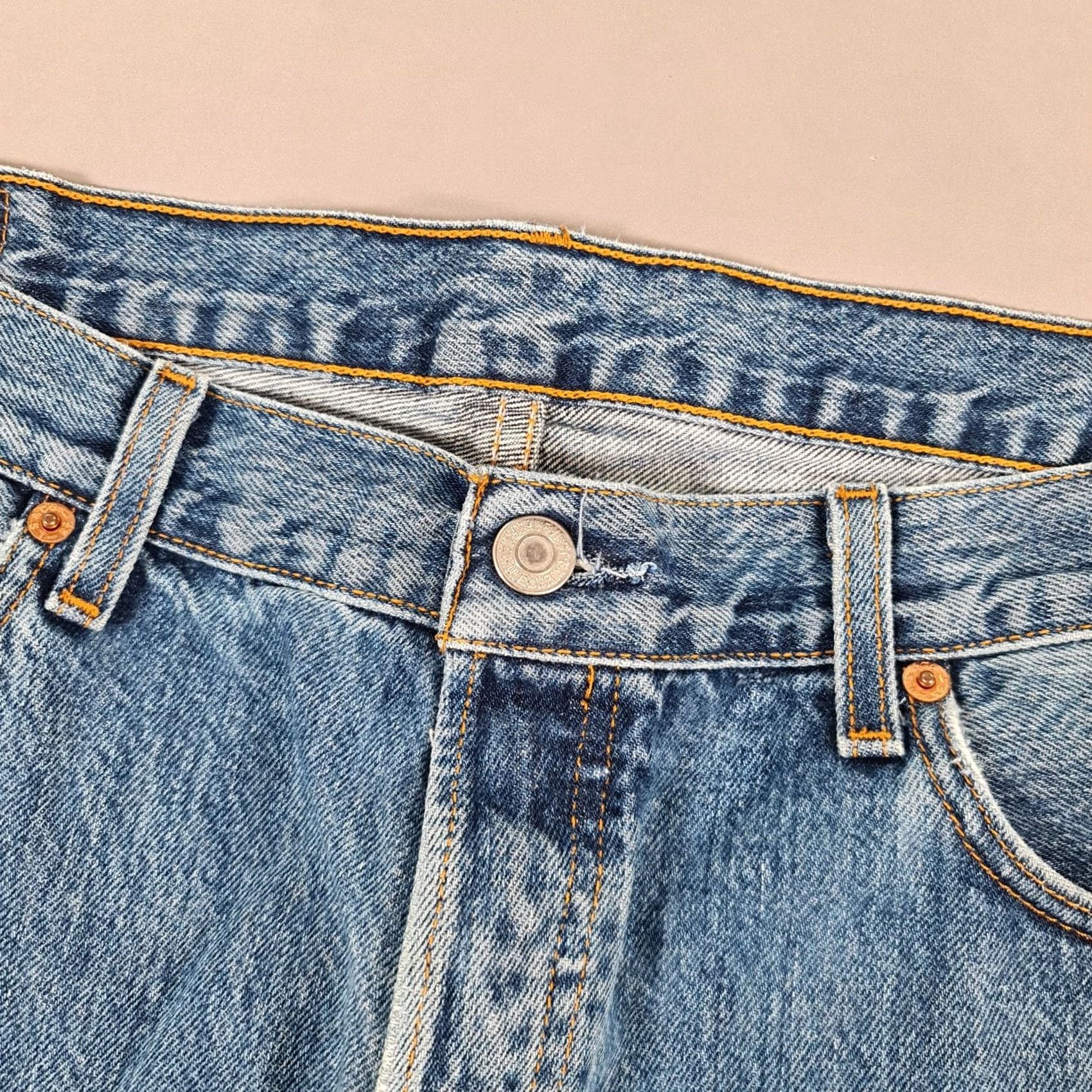 Levi's Levi's 501 Jeans Mens Blue W36 L32 Regular Fit Straight Leg Denim Button Fly Vintage No Size US 36 / EU 52 - 3 Thumbnail
