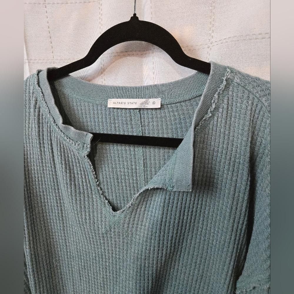 Other Altard State Waffle Knit Top in Blue/Green Size S / US 4 / IT 40 - 4 Thumbnail