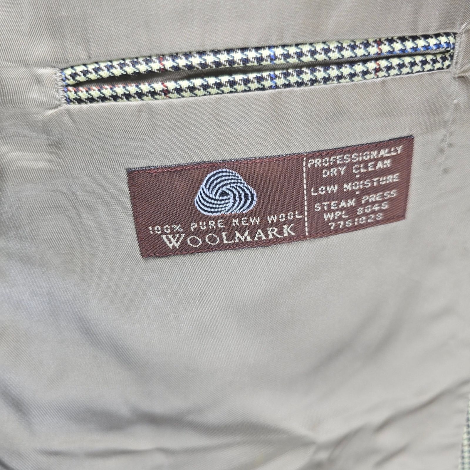 Tasso Elba Tasso Elba Vitale Barberis Canonico Glen Check Sport Coat Size 48R - 7 Thumbnail