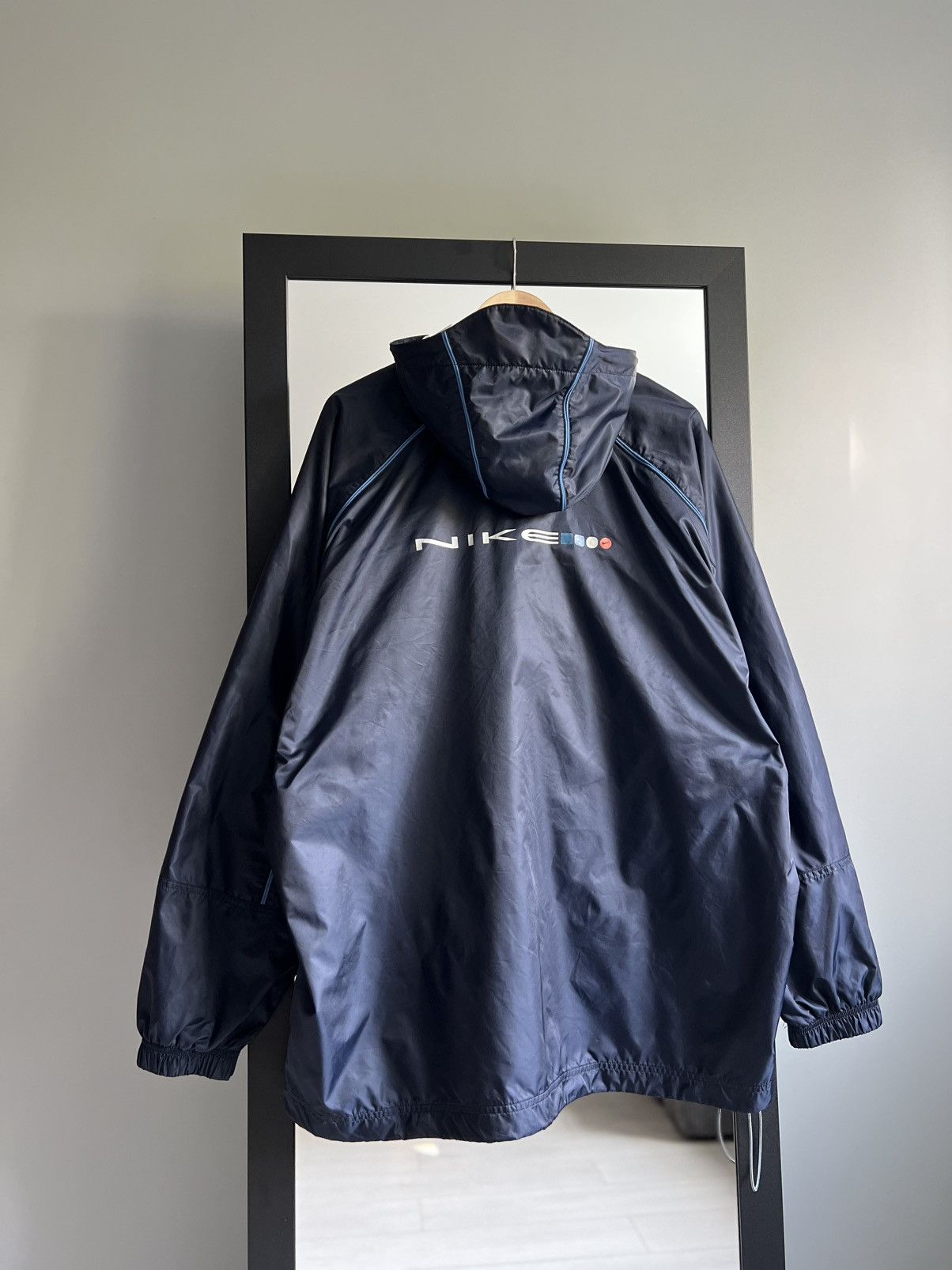Nike Vintage 90’s Nike Swoosh Nylon Anorak Jacket Size US XL / EU 56 / 4 - 2 Thumbnail