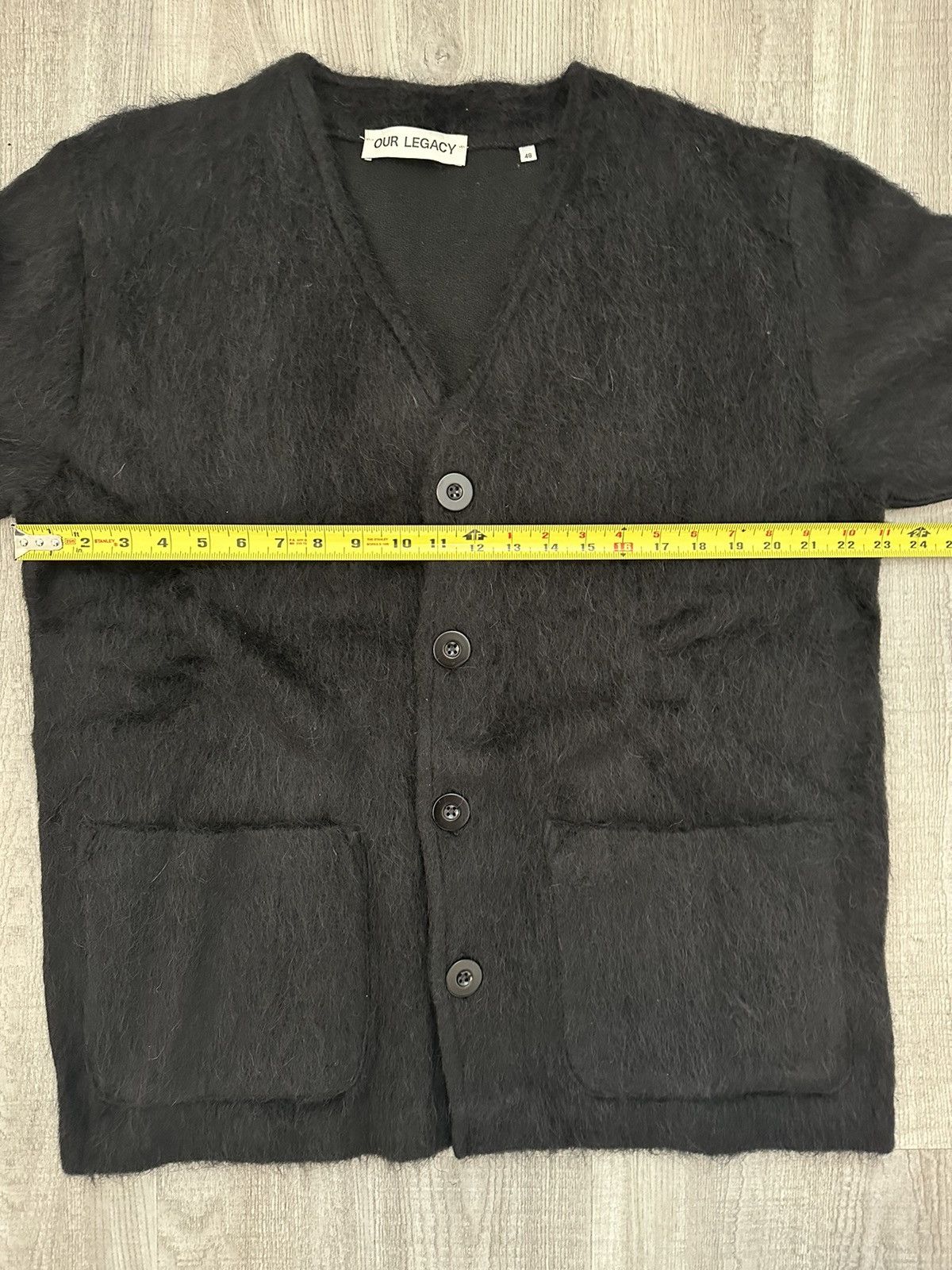 Our Legacy Our Legacy Brushed Knit Wool Mohair Cardigan Black Size US M / EU 48-50 / 2 - 2 Thumbnail