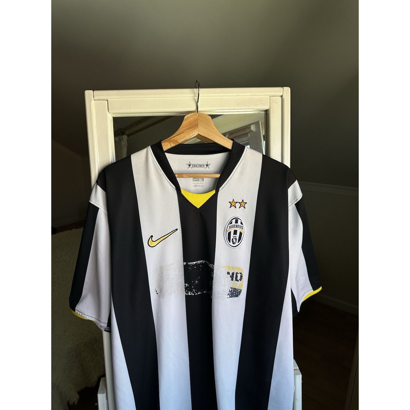 Nike Juventus 2008-2009 player Chiellini 3 Home Football Shirt Size US XL / EU 56 / 4 - 7 Thumbnail