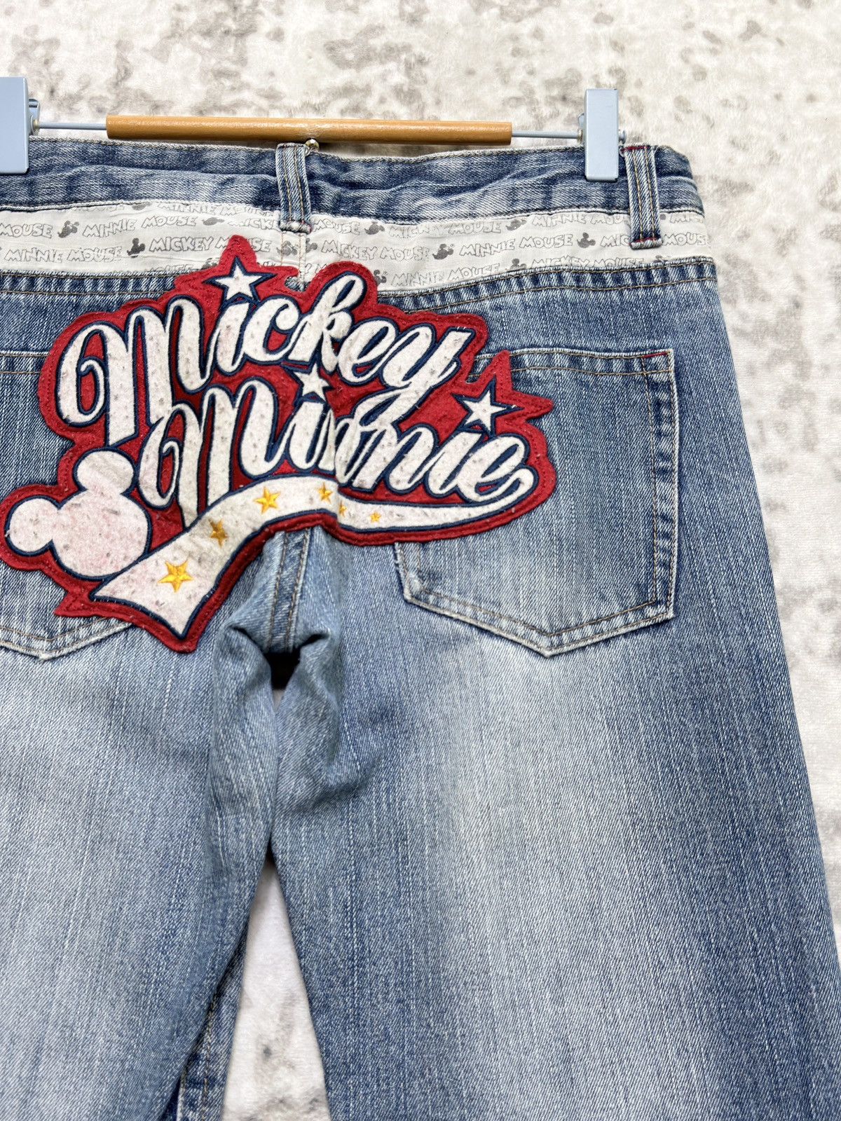 Disney Vintage Disney Mickey Patch Denim 90s Graphic Jeans Size US 30 / EU 46 - 14 Thumbnail