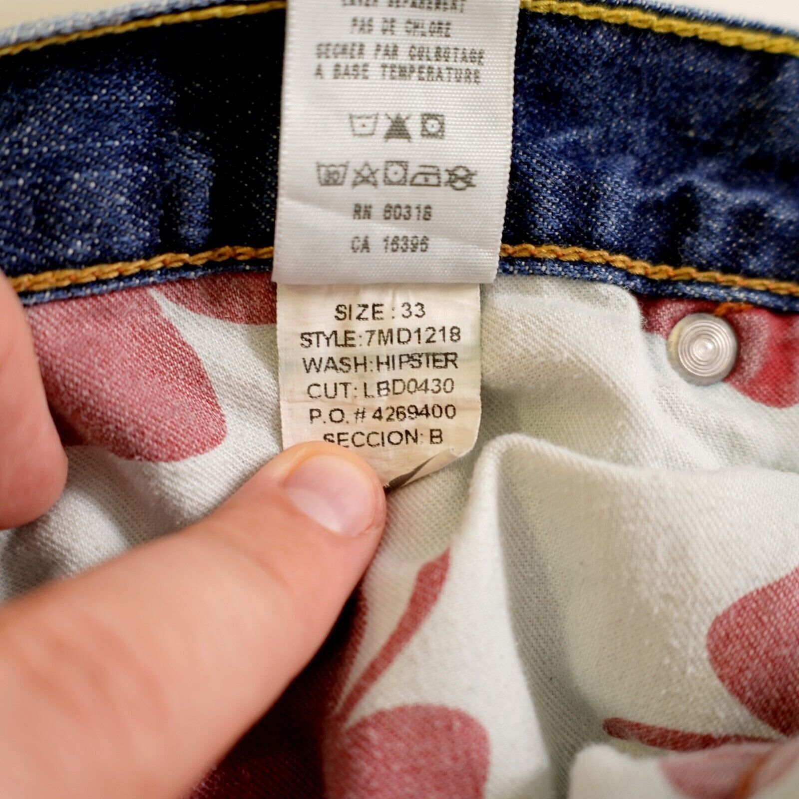 Lucky Brand Lucky Brand Blue Stone Hipster Wash Mid Rise Denim Jeans 35/ Size US 35 - 12 Thumbnail