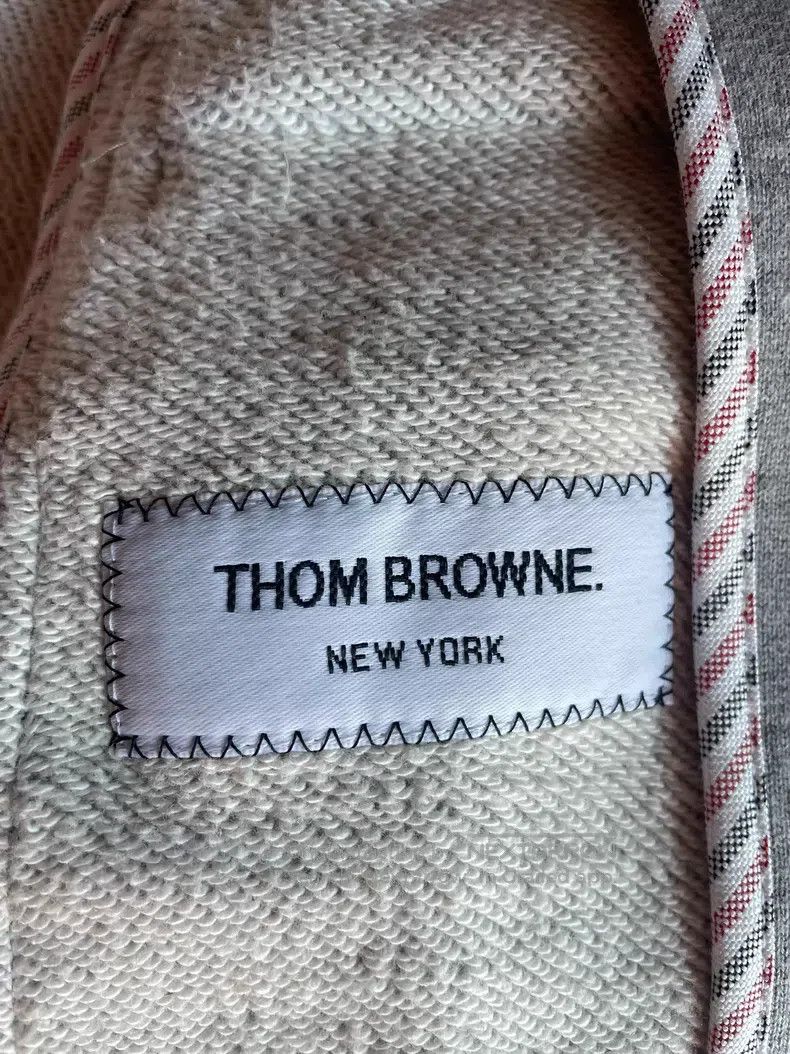 Thom Browne Thom Browne Light Gray Fleece Four Stripe Suit Jacket Size US XS / EU 42 / 0 - 5 Thumbnail