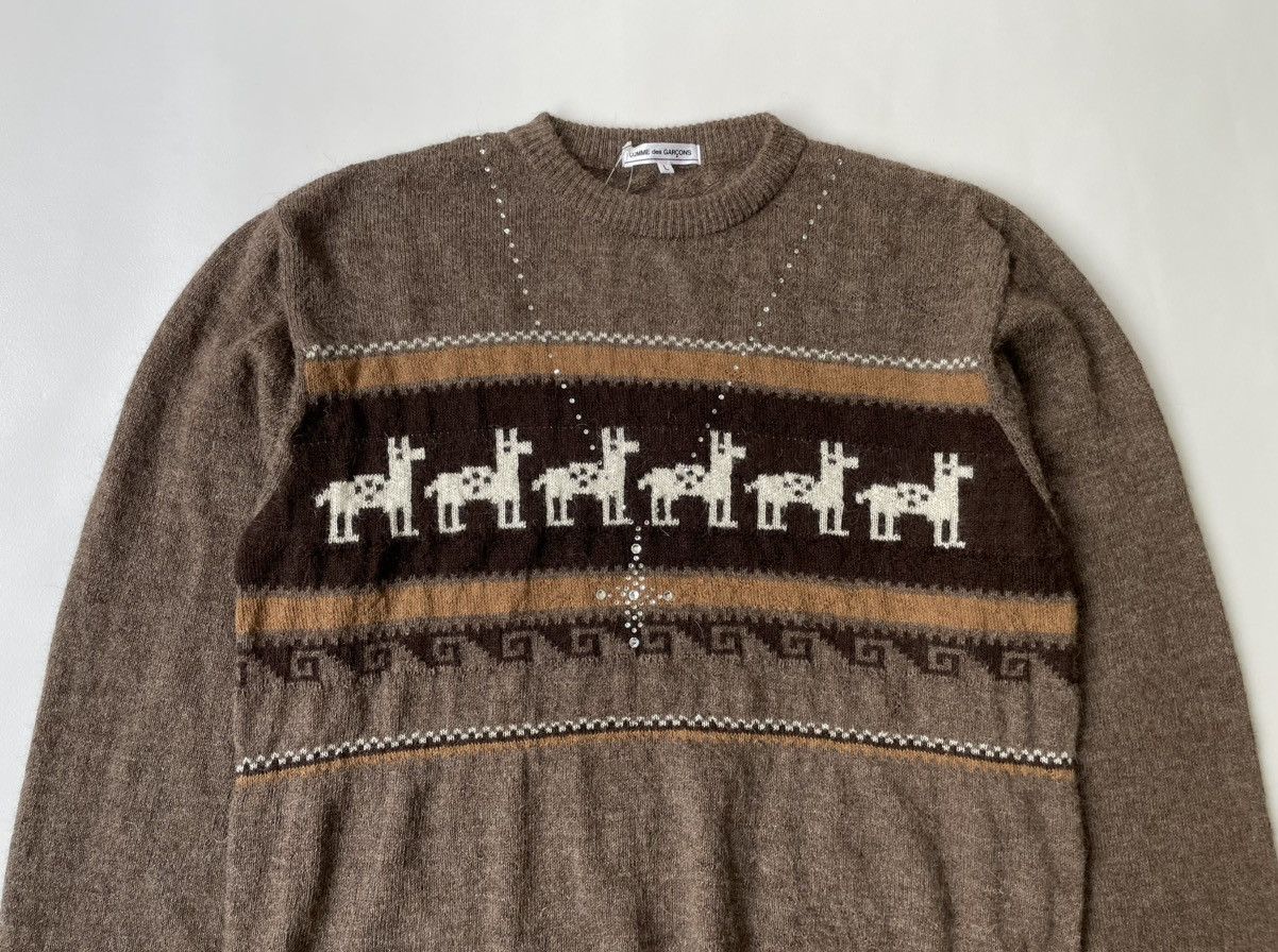 Comme des Garcons A/W 08 Crystal Chain Nordic Sweater Size US L / EU 52-54 / 3 - 2 Thumbnail