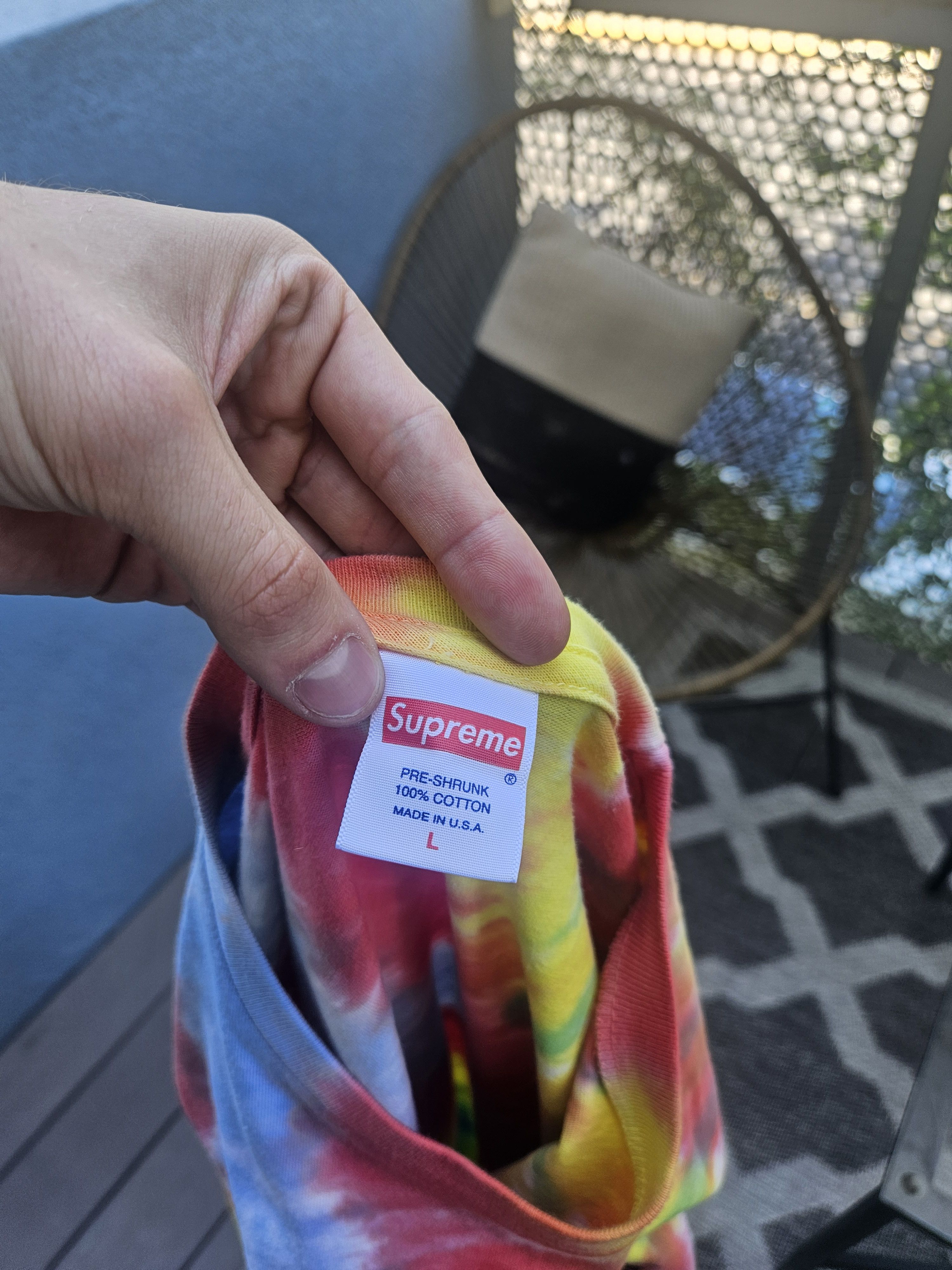 Supreme Oversized Morph Rainbow Tie Dye T Shirt Size US L / EU 52-54 / 3 - 5 Thumbnail