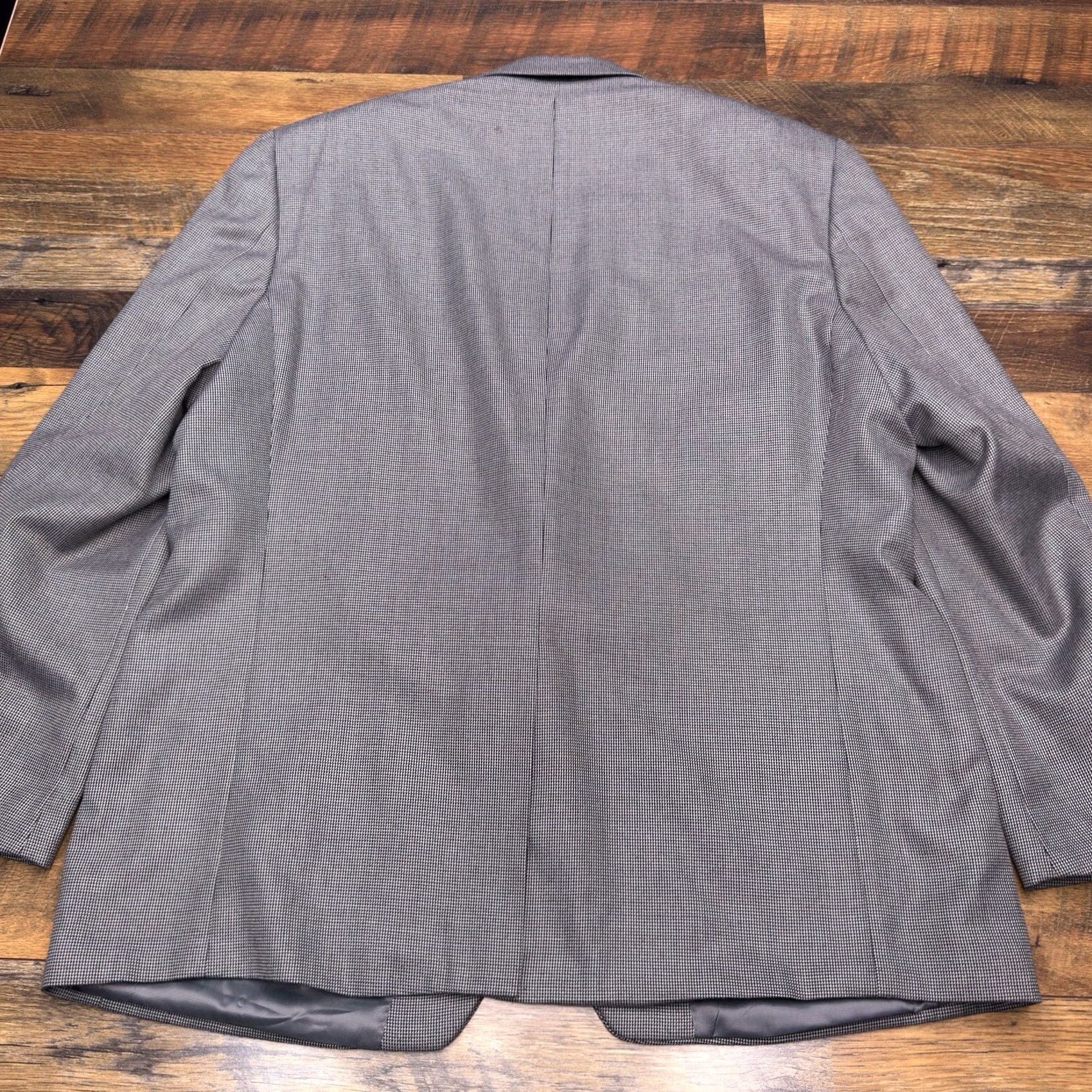 Ralph Lauren Lauren Ralph Lauren Blazer Jacket Long Single-Breasted 2-Button Notch Lapel Gray Polyester Rayon 50 Regular Mens Vintage No Size 50R - 2 Thumbnail