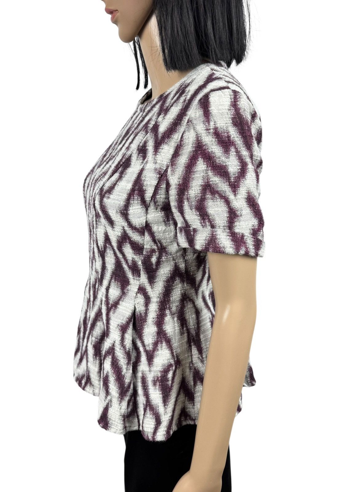 ba&sh Ba&sh Peplum Style Aldo Blouse Jacquard Top size 0 Size XS / US 0-2 / IT 36-38 - 5 Thumbnail