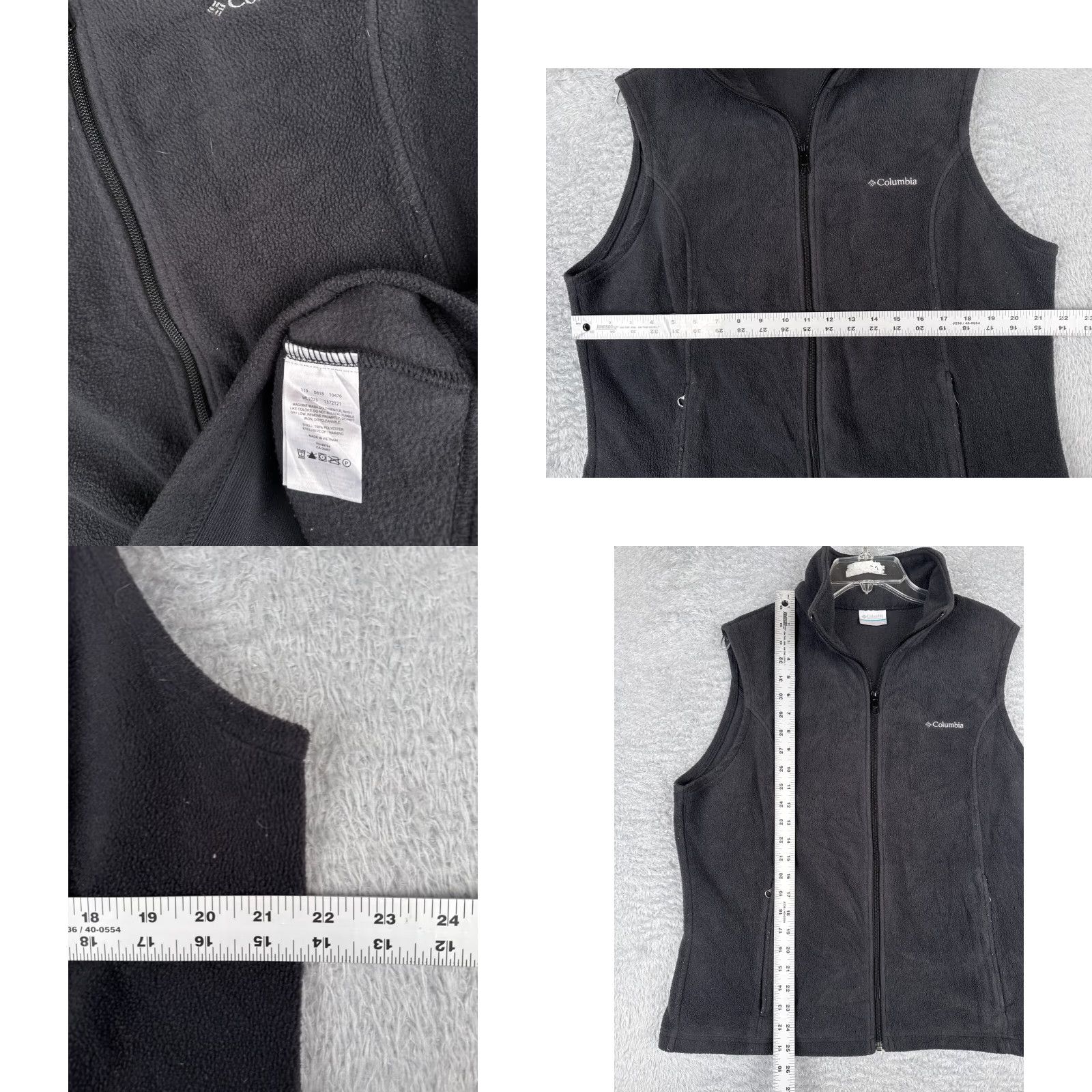 Vintage Columbia Vest Women L Gray Full Zip Mock Neck Fleece Polyester Pockets Size L / US 10 / IT 46 - 8 Thumbnail