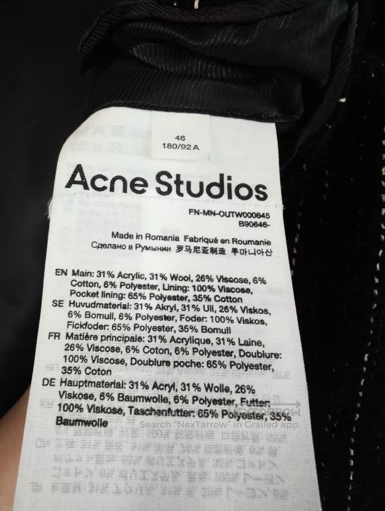 Acne Studios Acne Studios Mixed Fabric Wool Coat Size US S / EU 44-46 / 1 - 5 Thumbnail