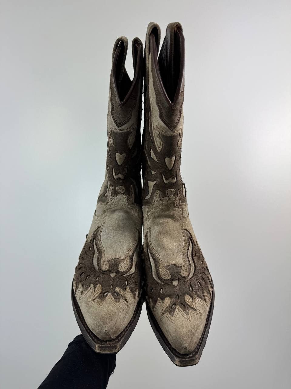 Sendra Sendra Western Cowboy Boots Suede Womens Size 6.5 EU 37 Size US 6.5 / IT 36.5 - 2 Thumbnail