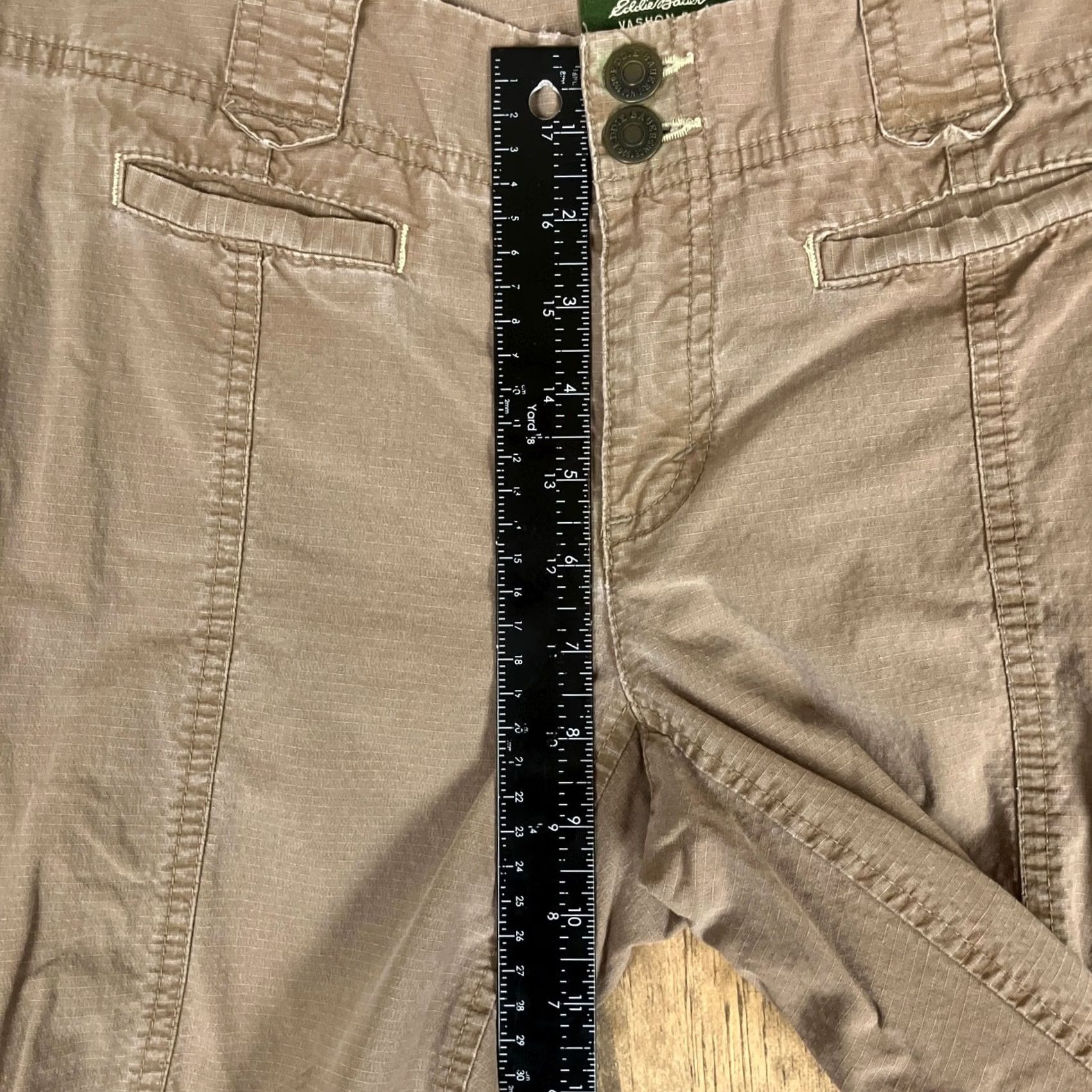 Eddie Bauer Eddie Bauer Womens Pants Brown Mid Rise Vashon Fit Capri Cotton Blend Stretch 8 Pants Womens Size 24" / US 00 / IT 34 - 7 Thumbnail