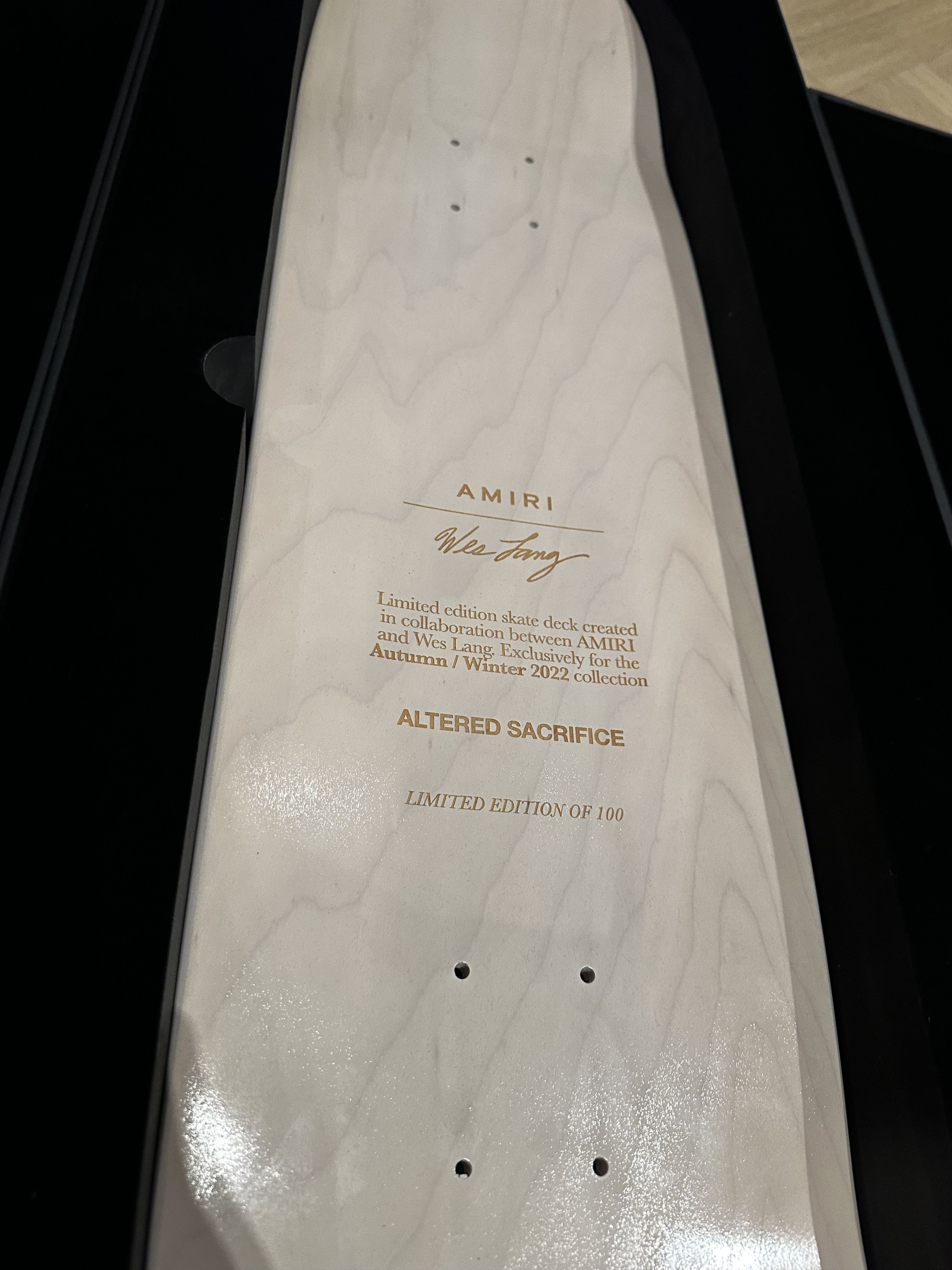 Amiri × Wes Lang Amiri x Wes Lang Altered Sacrifice Skate Deck Size ONE SIZE - 7 Thumbnail