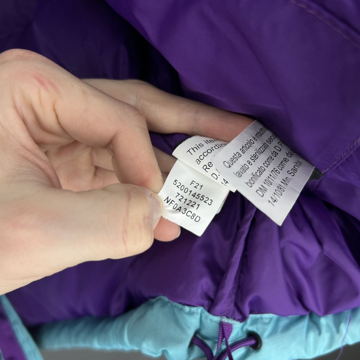 The North Face The North Face Nuptse 700 Turqoise Blue Purple Logo Puffer Size US S / EU 44-46 / 1 - 10 Thumbnail