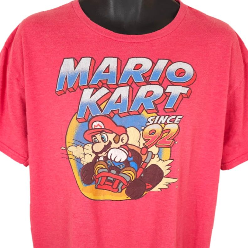 Nintendo Mario Kart T Shirt Mens XL Red Nintendo Video Game Super Mario Bros Size US XL / EU 56 / 4 - 2 Thumbnail