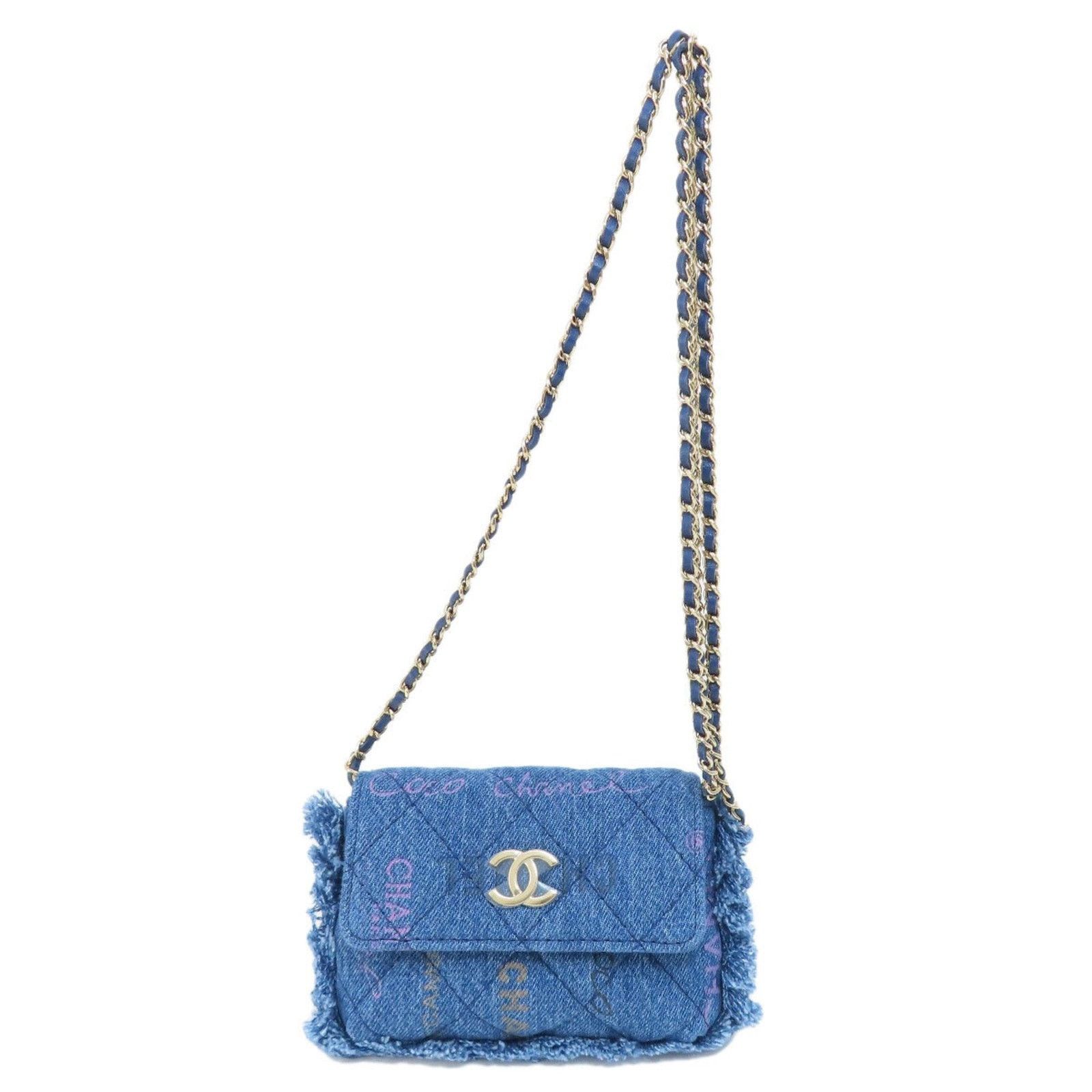 Chanel Denim Mini Flap Bag Quilted Style