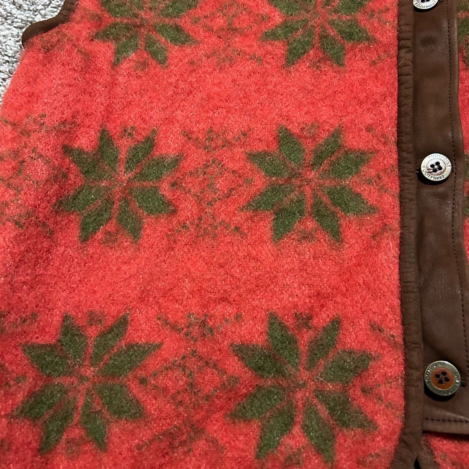 Vintage Vintage Norwegian Wool Vest Sleeveless Jacket Red Medium Size M / US 6-8 / IT 42-44 - 5 Thumbnail