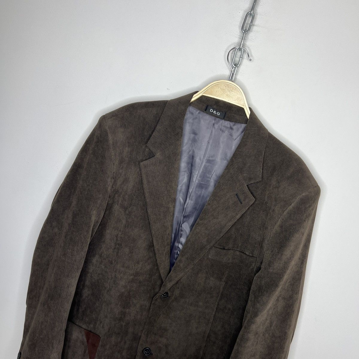 Dolce & Gabbana Dolce & Gabbana Brown vintage sun faded corduroy used blazer Size 46R - 4 Thumbnail