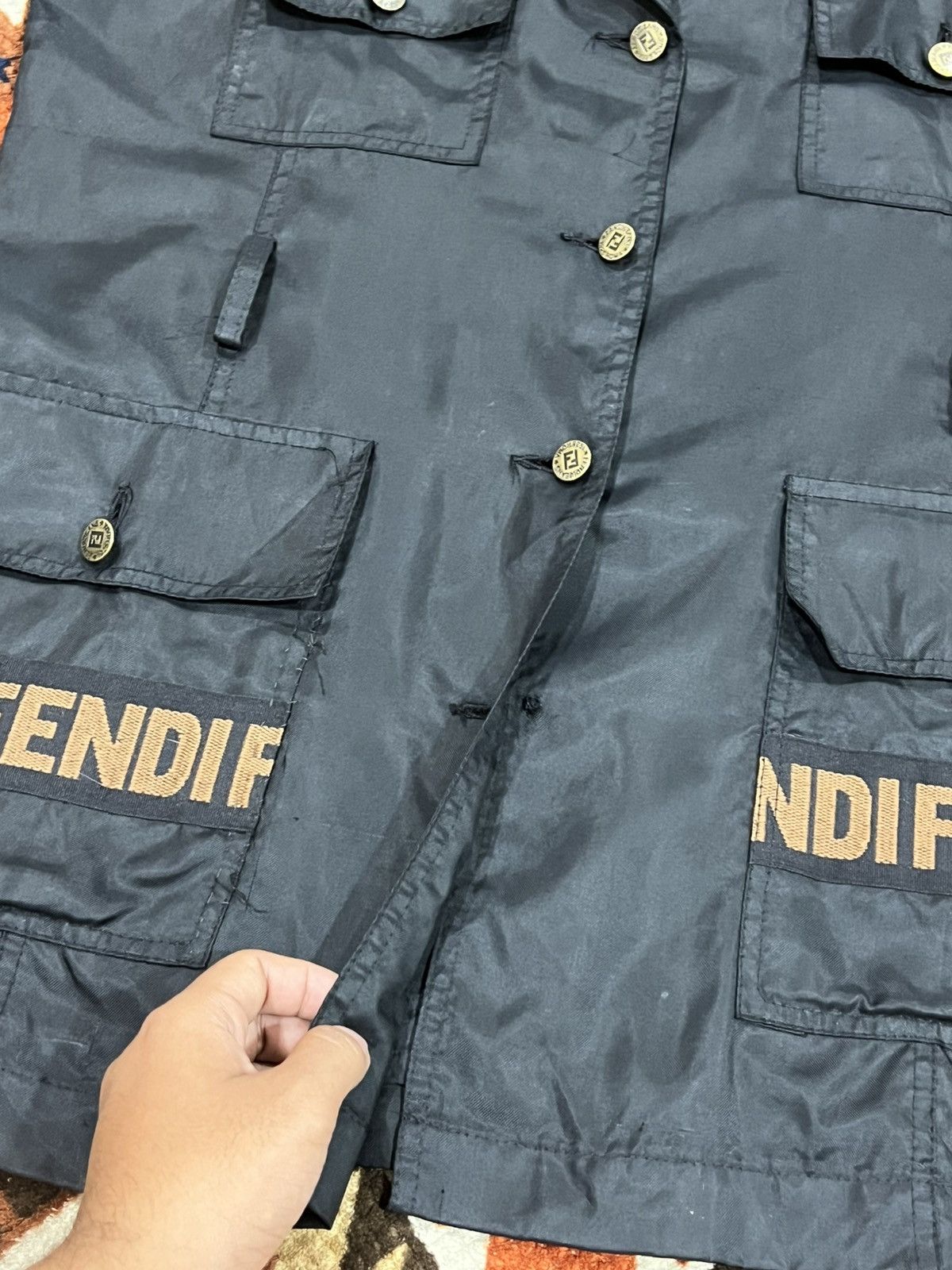 Fendi Vtg 90's Fendi Jacket Size L / US 10 / IT 46 - 9 Thumbnail